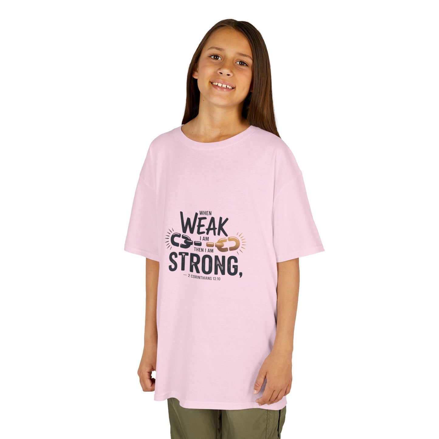 Kids Inspirational Tee - "From Weak to Strong" - Peak Inspiration