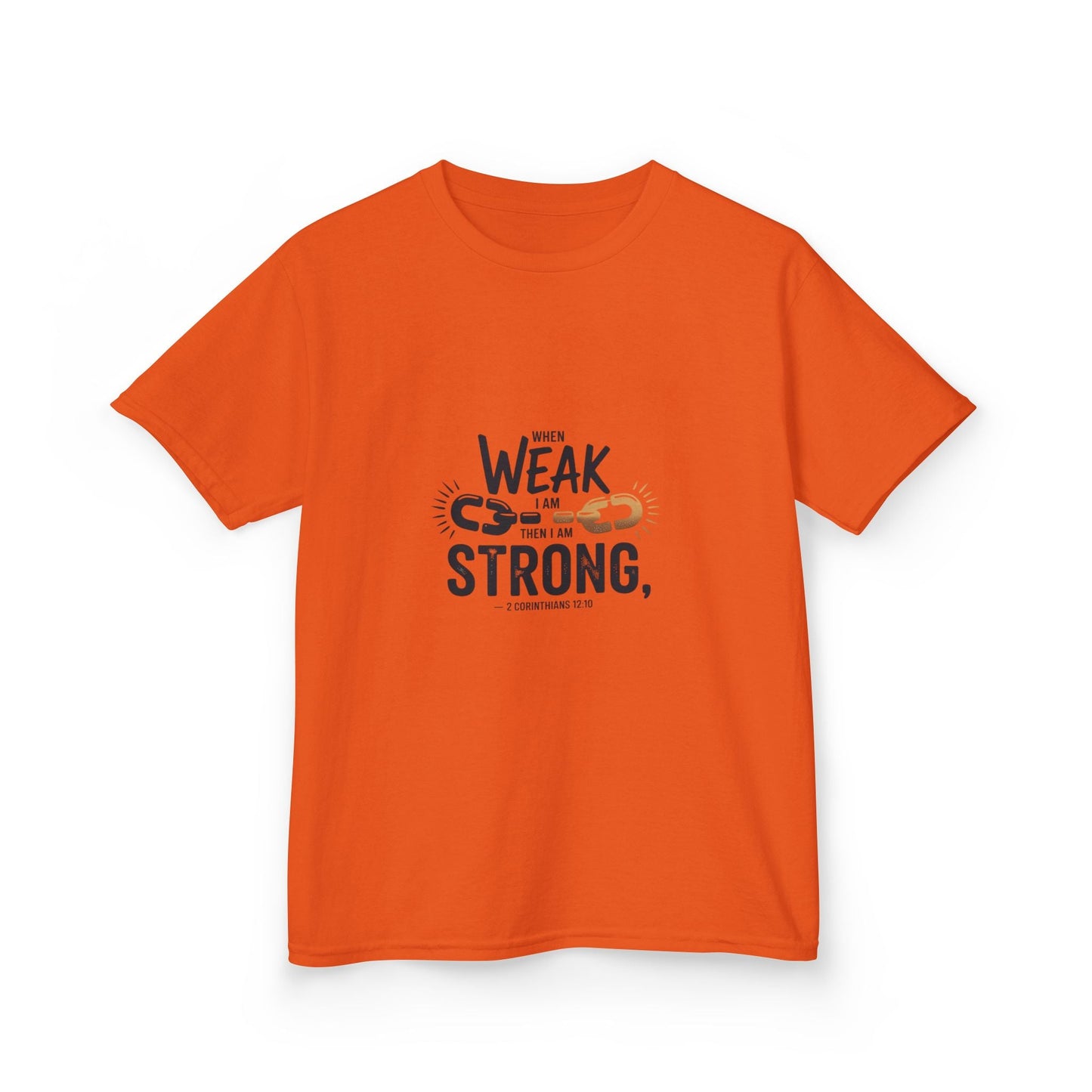 Kids Inspirational Tee - "From Weak to Strong" - Peak Inspiration