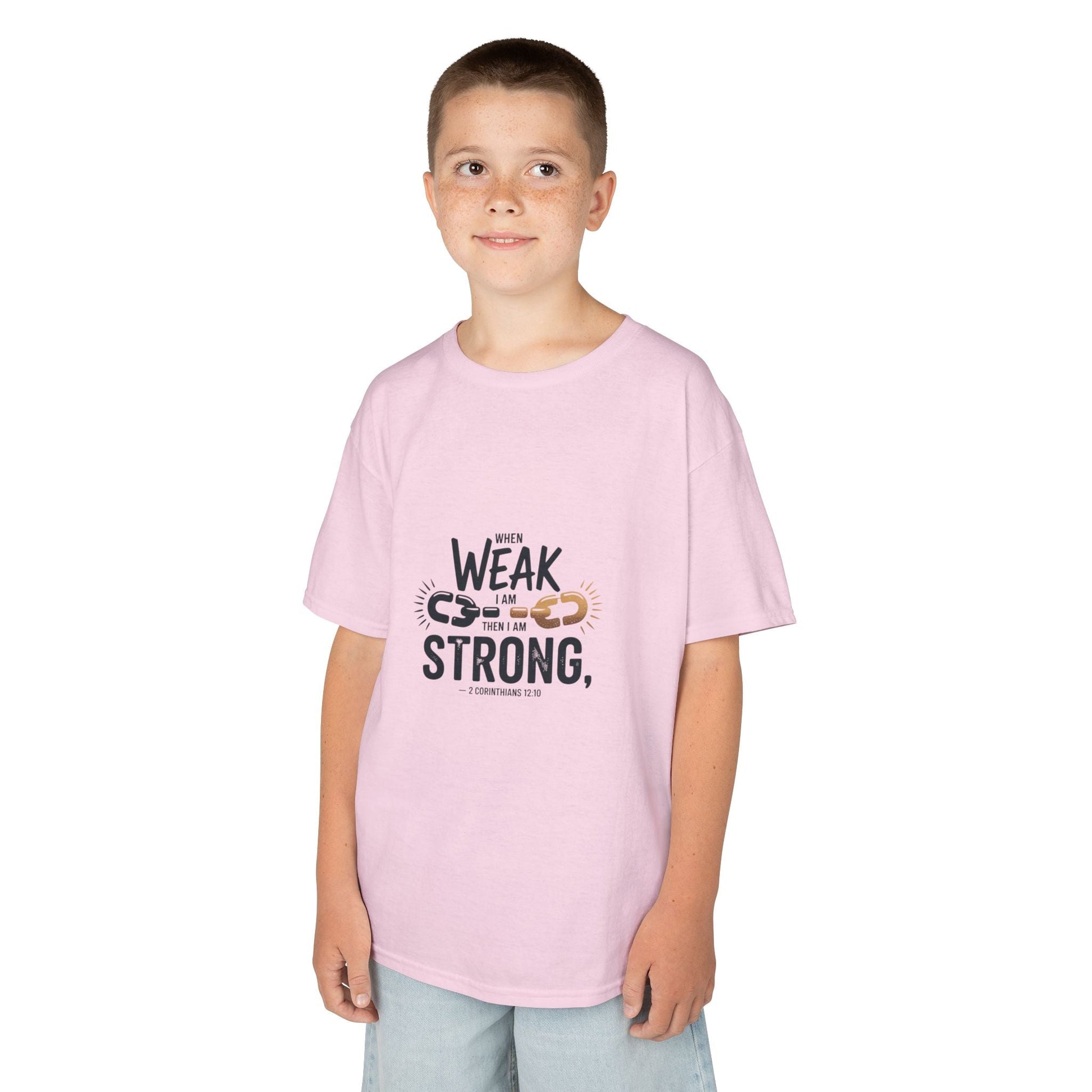Kids Inspirational Tee - "From Weak to Strong" - Peak Inspiration