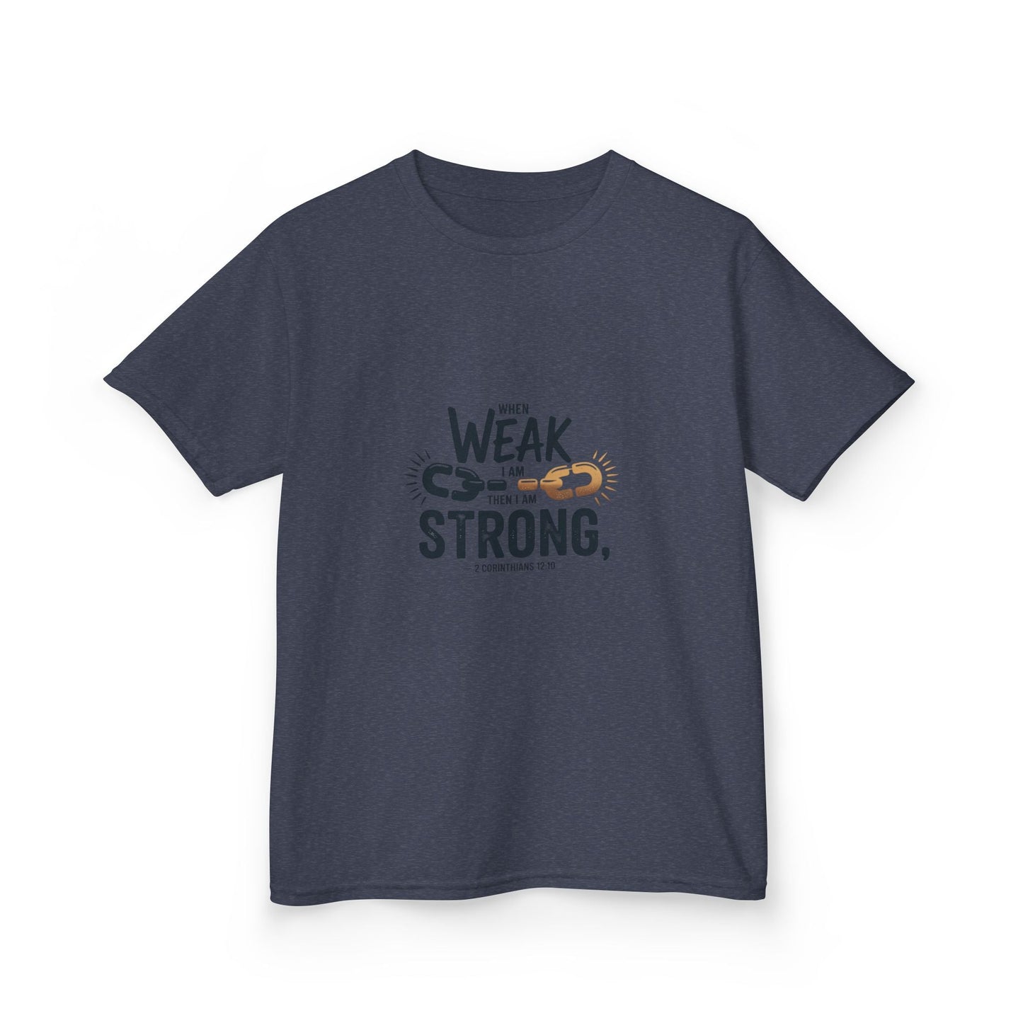 Kids Inspirational Tee - "From Weak to Strong" - Peak Inspiration