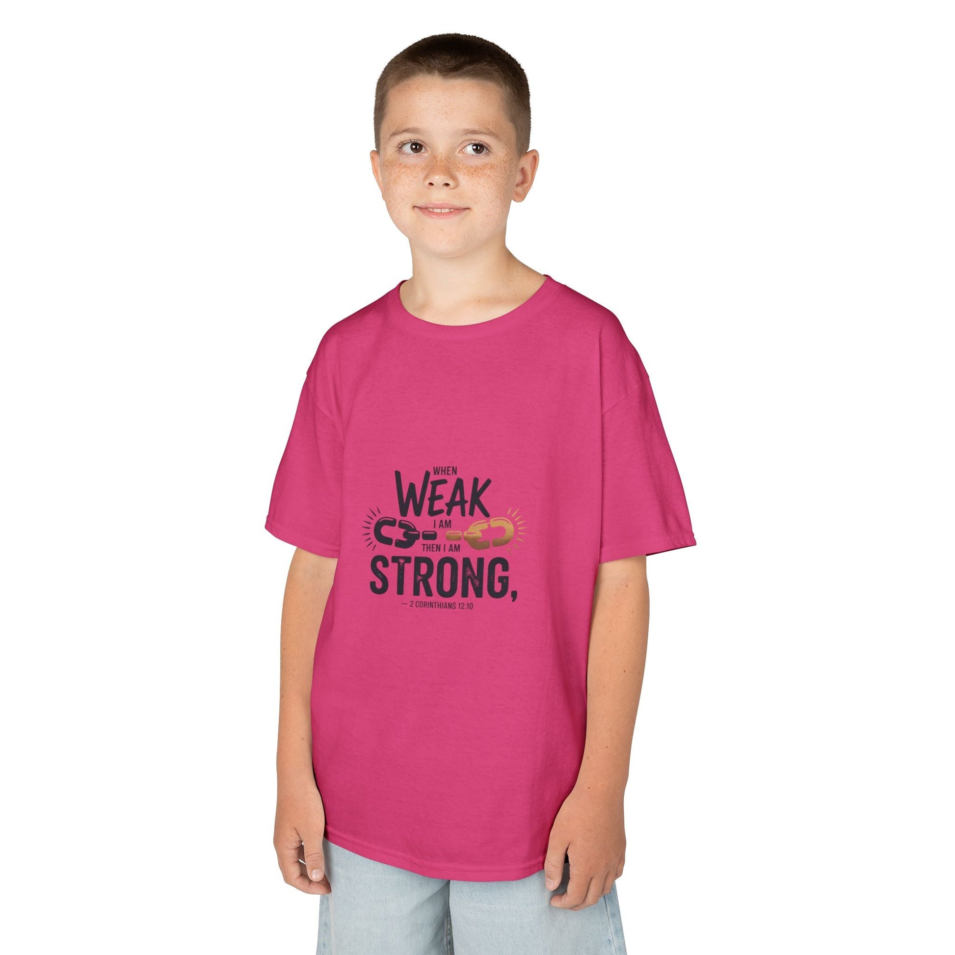 Kids Inspirational Tee - "From Weak to Strong" - Peak Inspiration