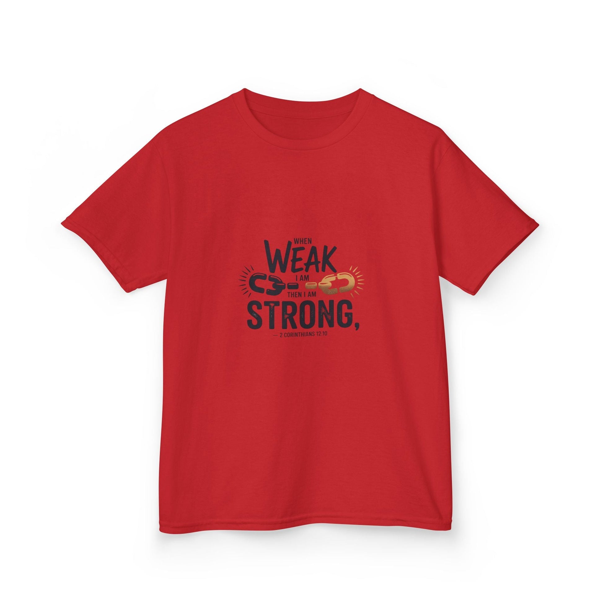 Kids Inspirational Tee - "From Weak to Strong" - Peak Inspiration