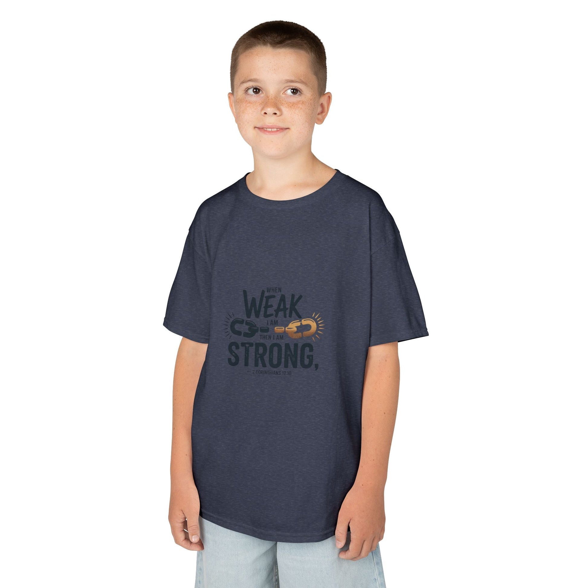 Kids Inspirational Tee - "From Weak to Strong" - Peak Inspiration