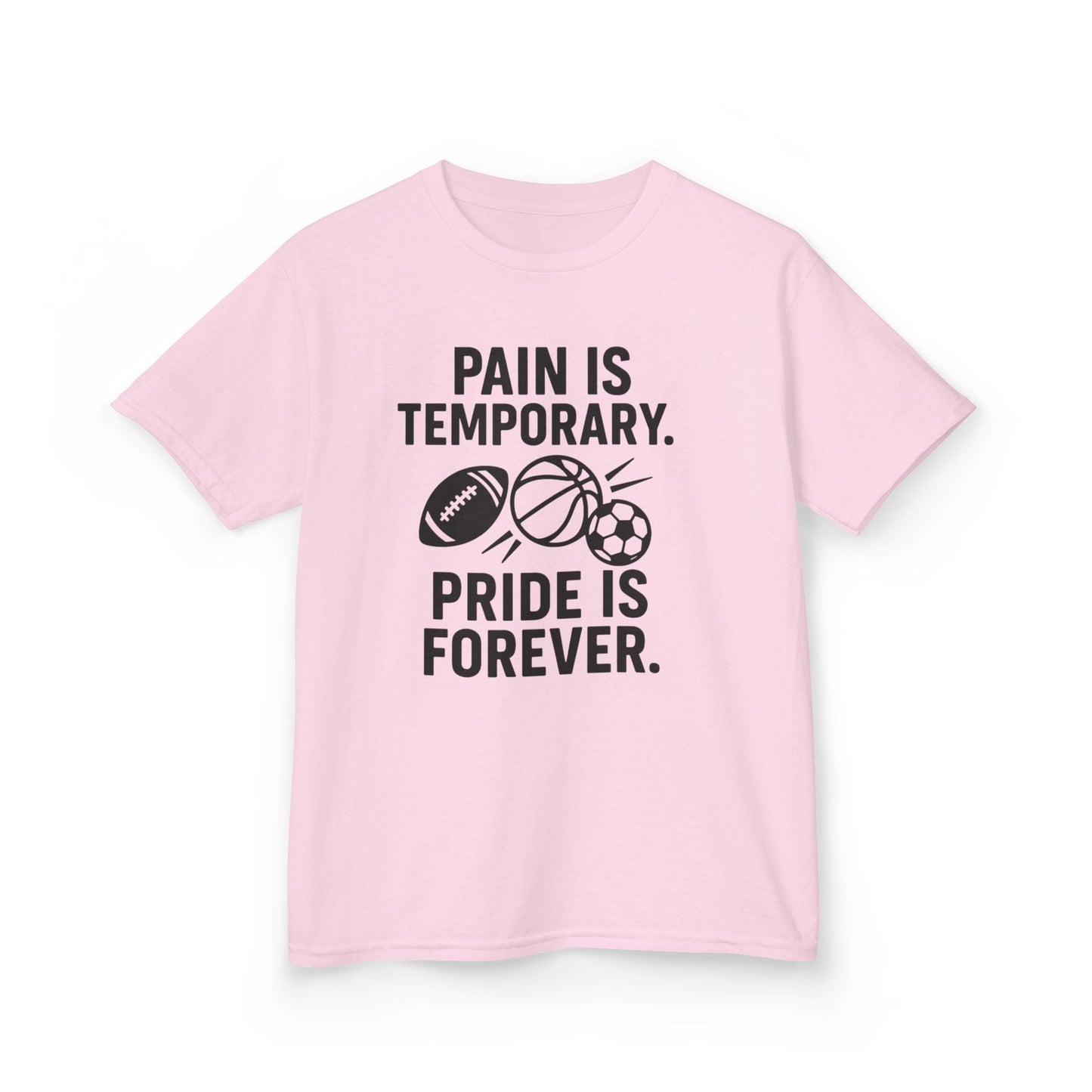 Kids Sports Motivational Tee - "Pain Is Temporary. Pride Is Forever." - Peak Inspiration