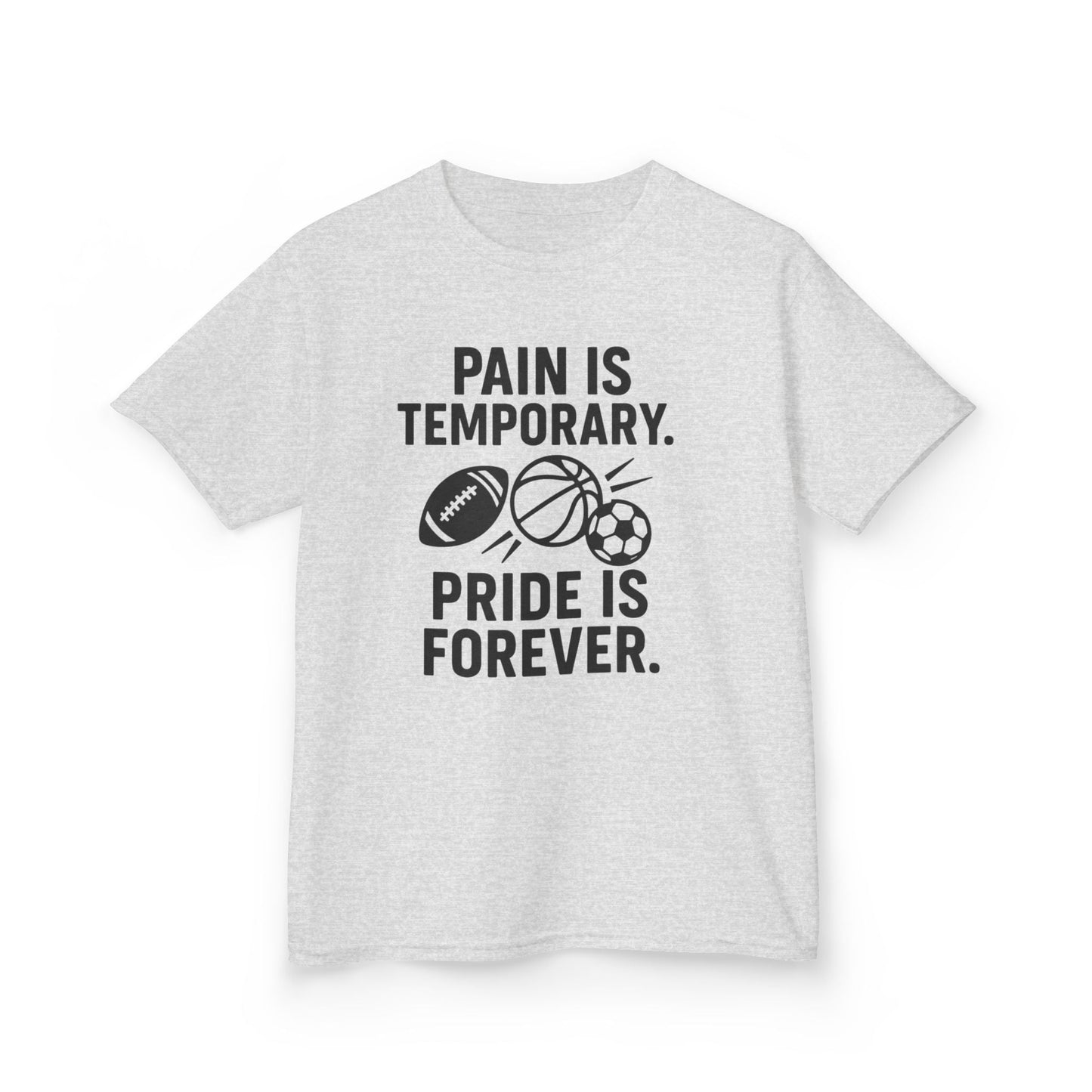 Kids Sports Motivational Tee - "Pain Is Temporary. Pride Is Forever." - Peak Inspiration