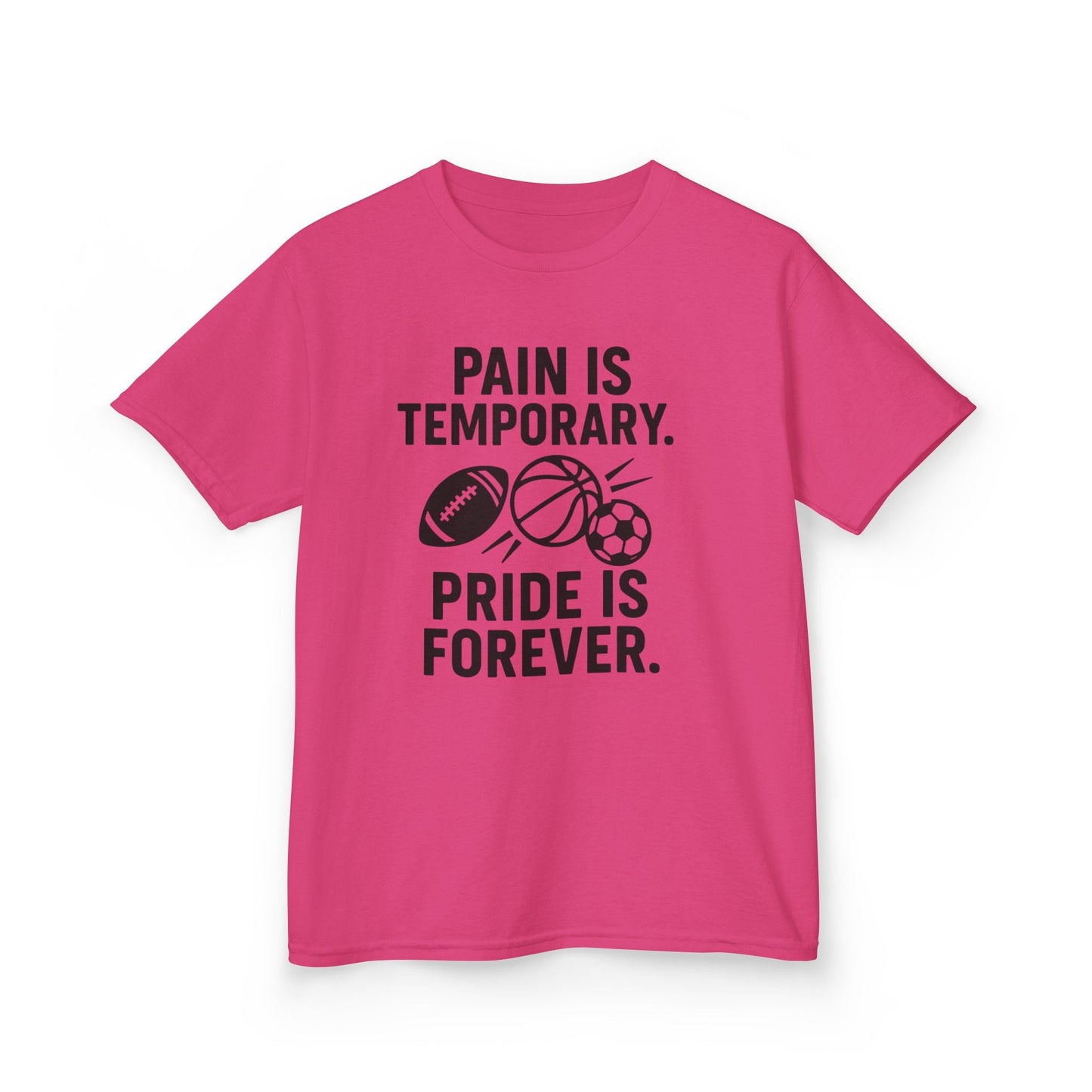 Kids Sports Motivational Tee - "Pain Is Temporary. Pride Is Forever." - Peak Inspiration