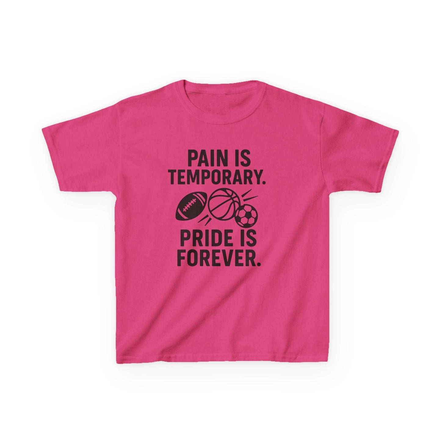 Kids Sports Motivational Tee - "Pain Is Temporary. Pride Is Forever." - Peak Inspiration