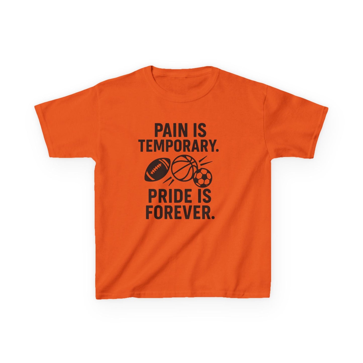 Kids Sports Motivational Tee - "Pain Is Temporary. Pride Is Forever." - Peak Inspiration