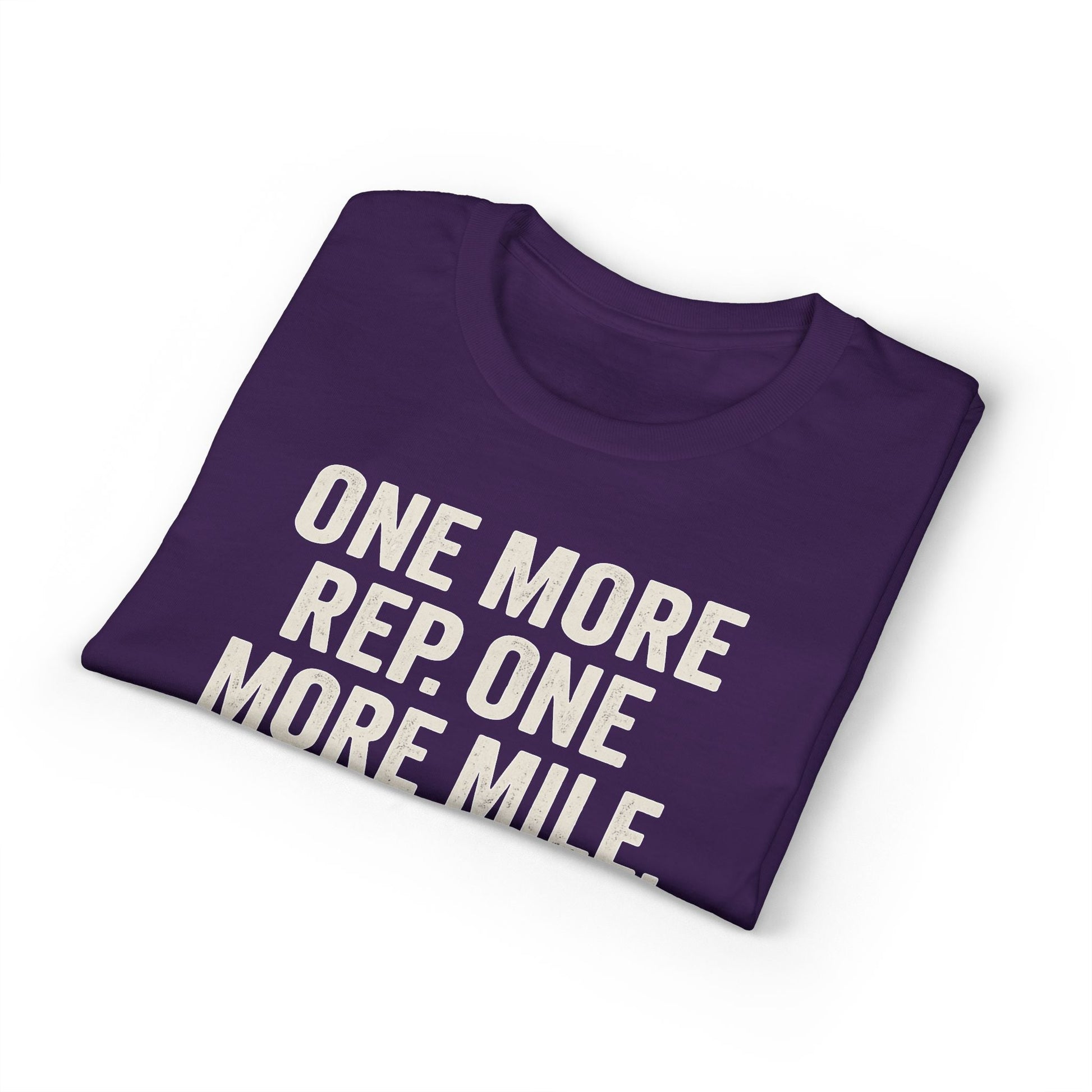 Motivational Fitness T-Shirt - "One More Rep, One More Mile, One More Try" - Peak Inspiration