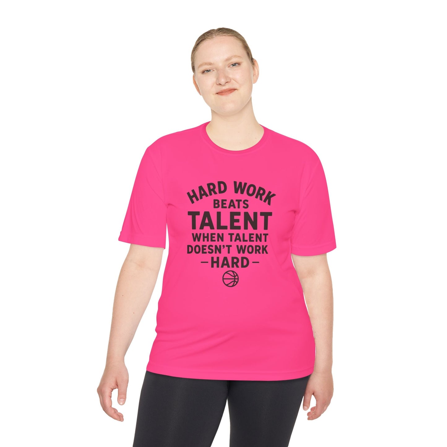 Motivational Sports Tee - "Hard Work Beats Talent" - Peak Inspiration
