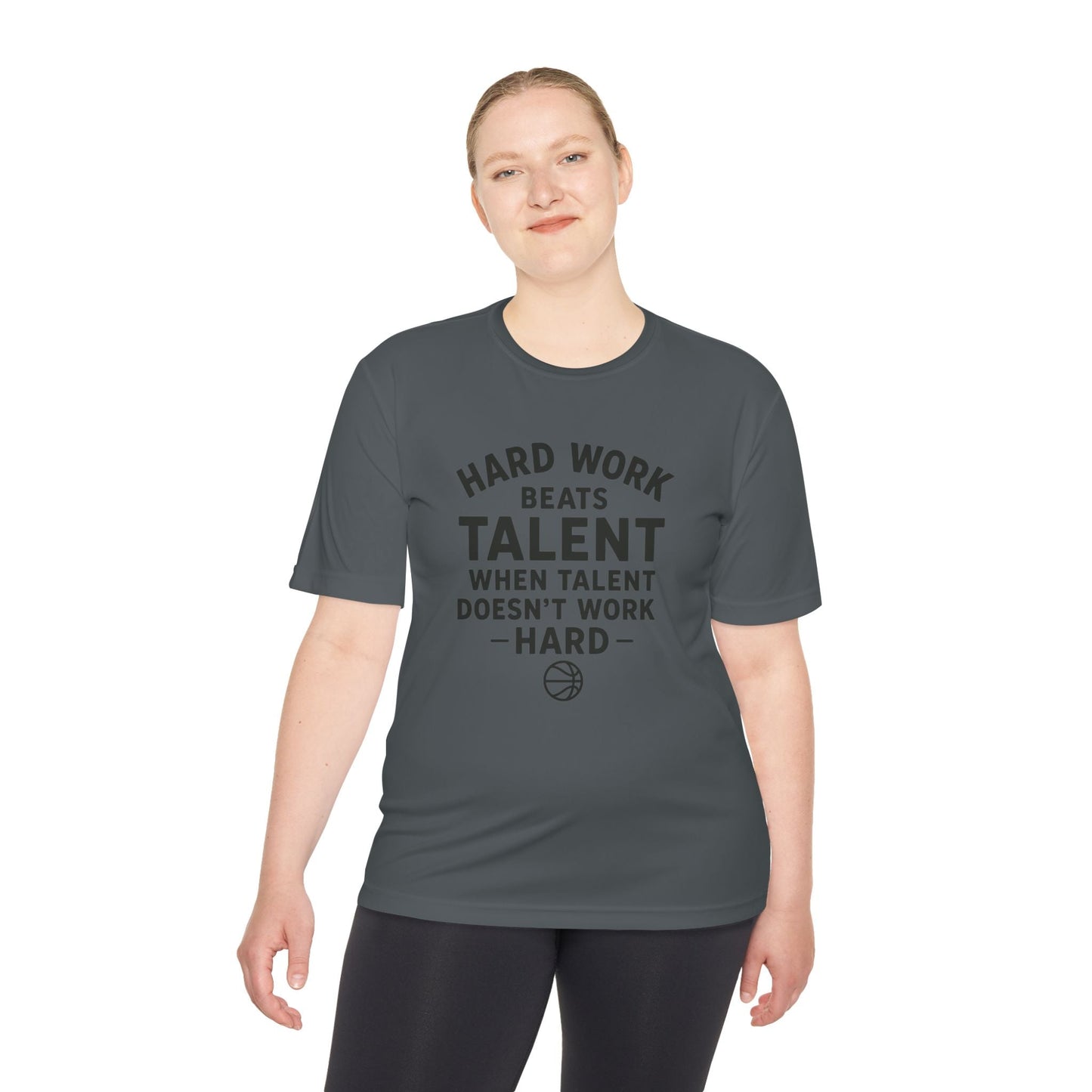 Motivational Sports Tee - "Hard Work Beats Talent" - Peak Inspiration