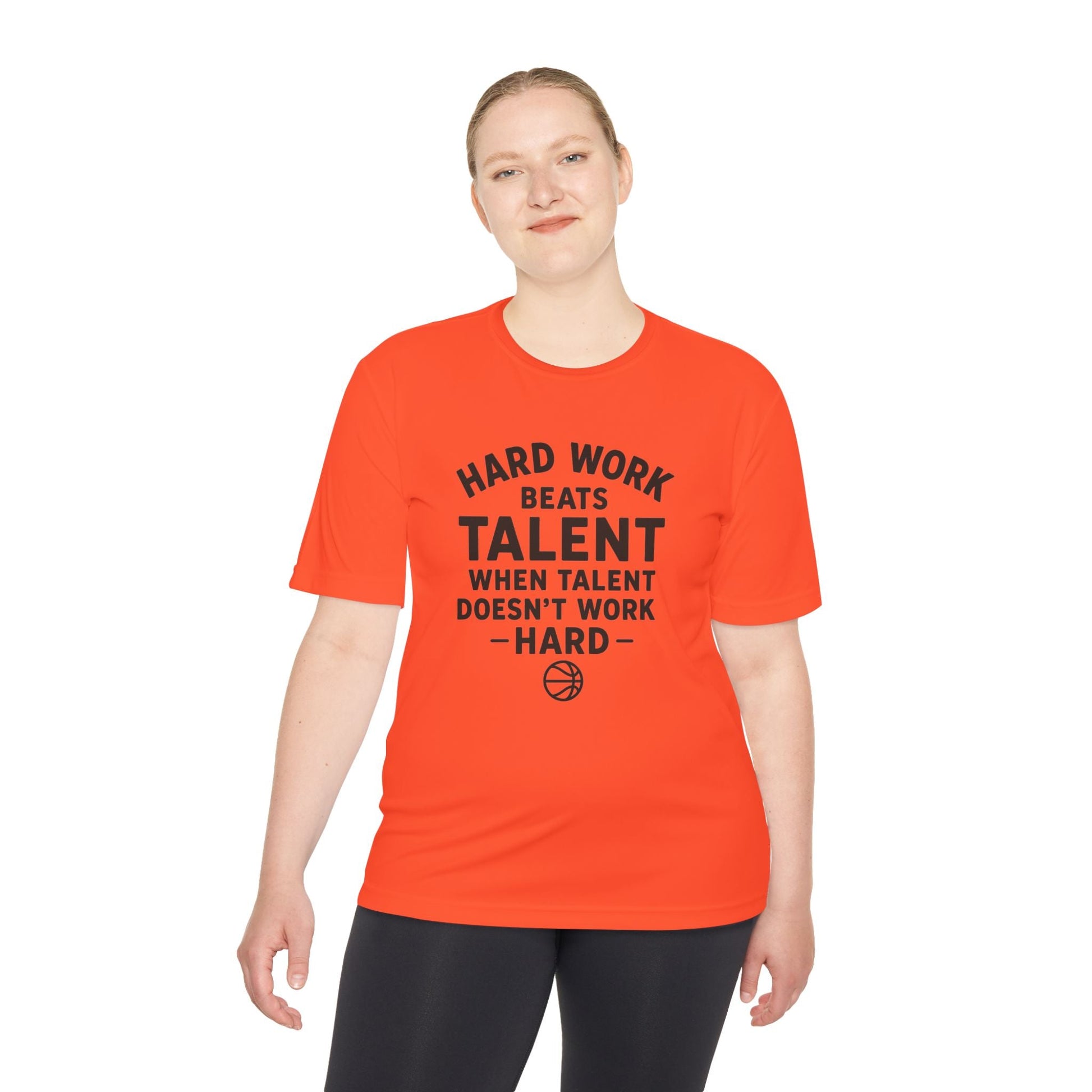 Motivational Sports Tee - "Hard Work Beats Talent" - Peak Inspiration