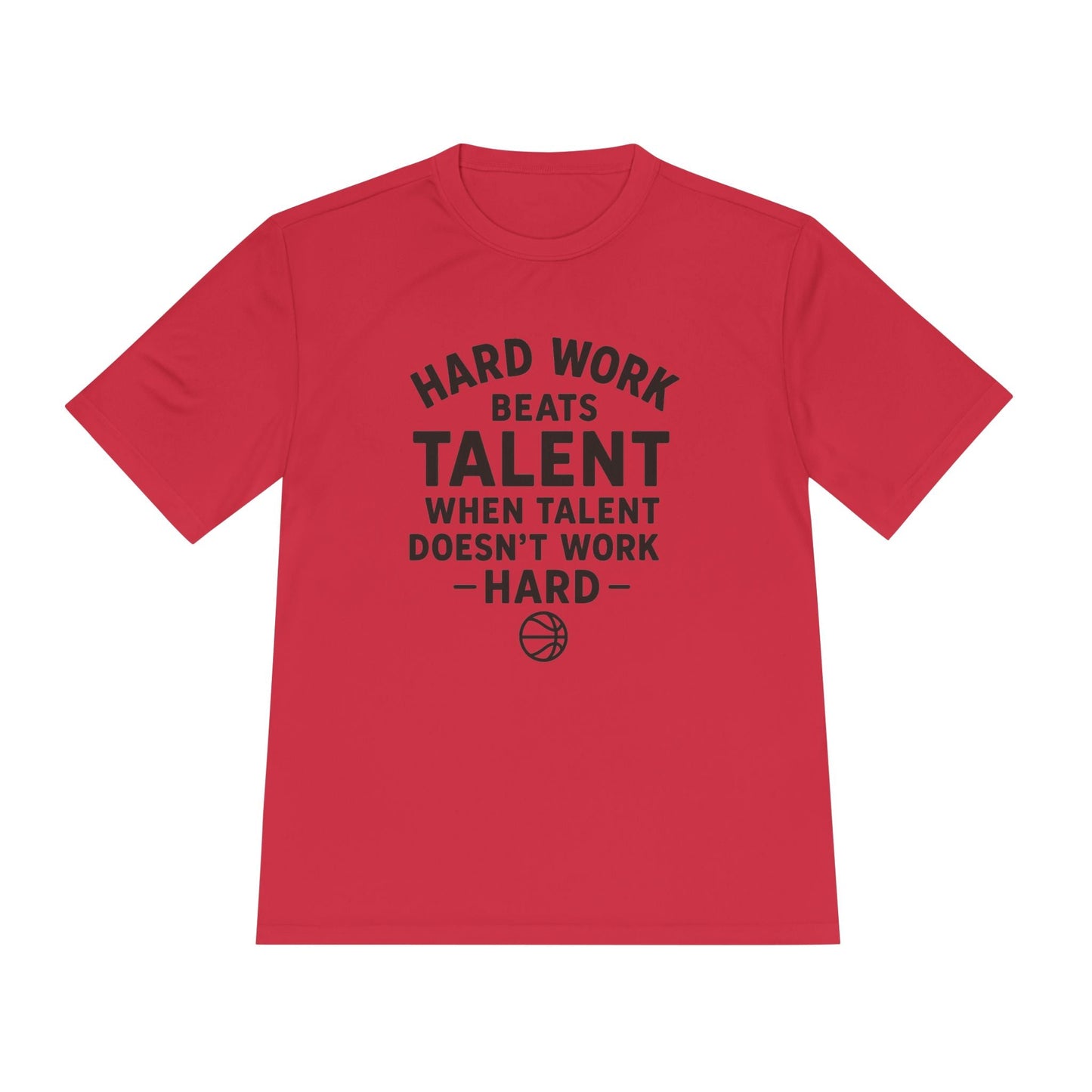 Motivational Sports Tee - "Hard Work Beats Talent" - Peak Inspiration
