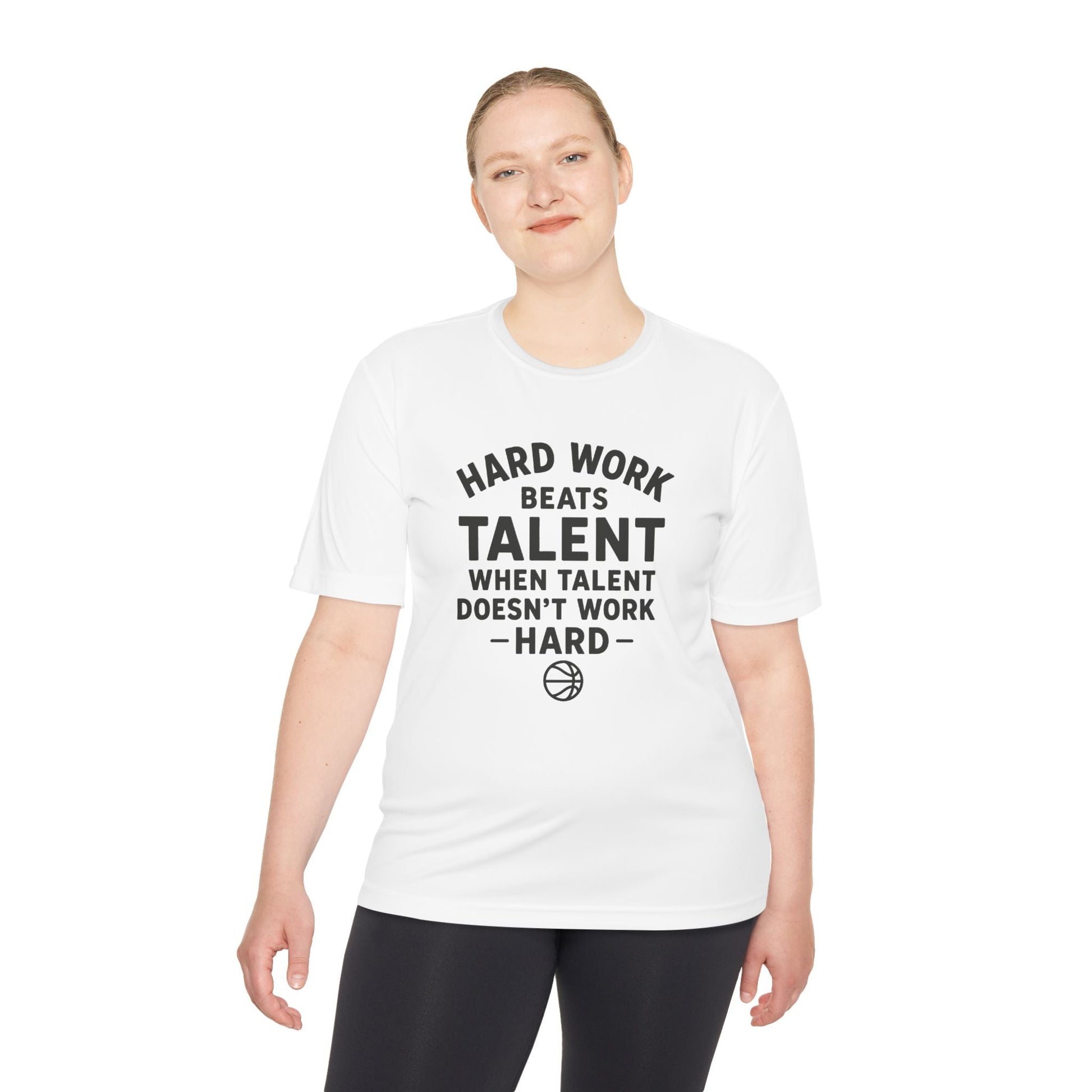 Motivational Sports Tee - "Hard Work Beats Talent" - Peak Inspiration