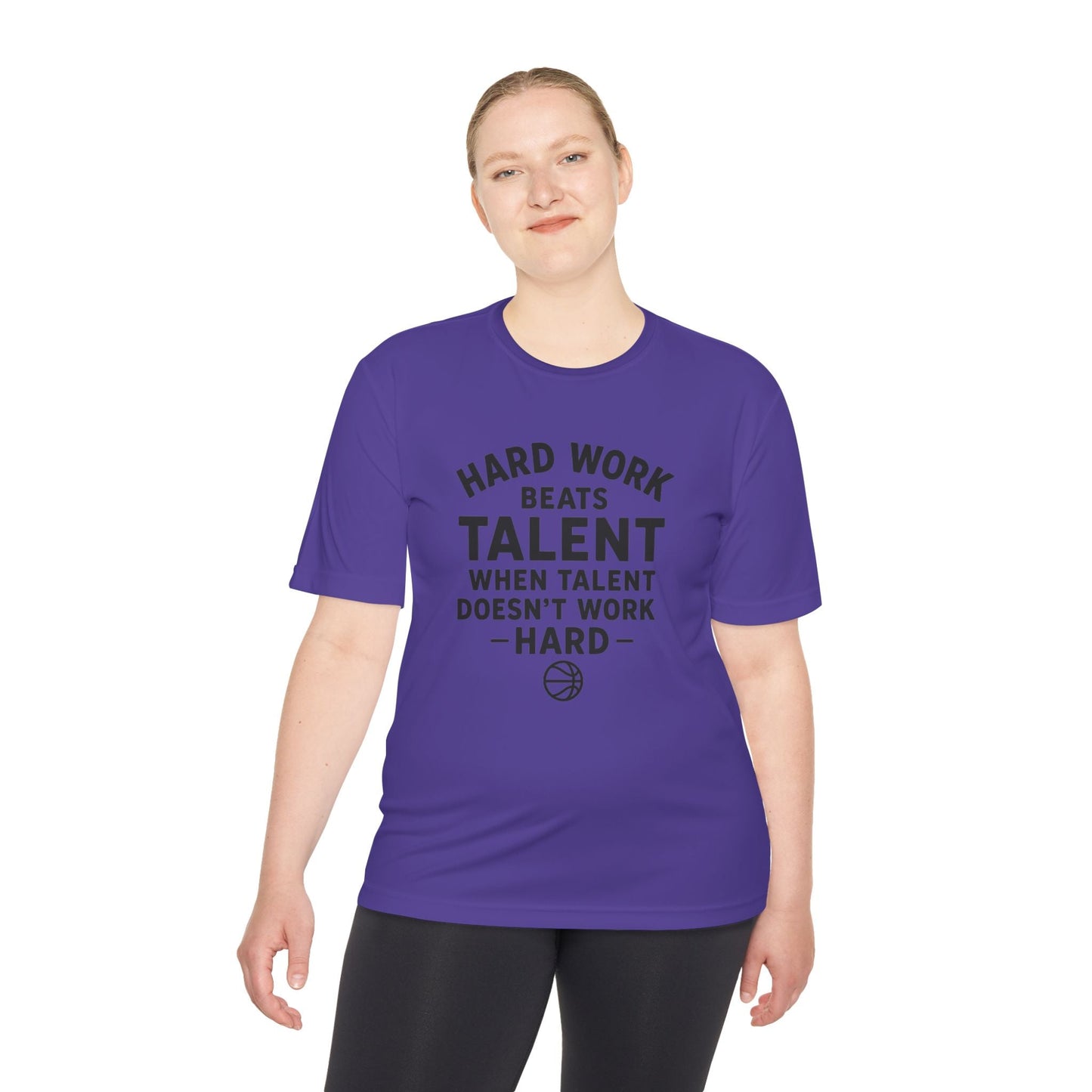 Motivational Sports Tee - "Hard Work Beats Talent" - Peak Inspiration