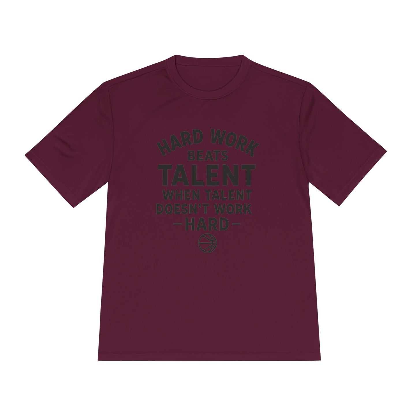 Motivational Sports Tee - "Hard Work Beats Talent" - Peak Inspiration