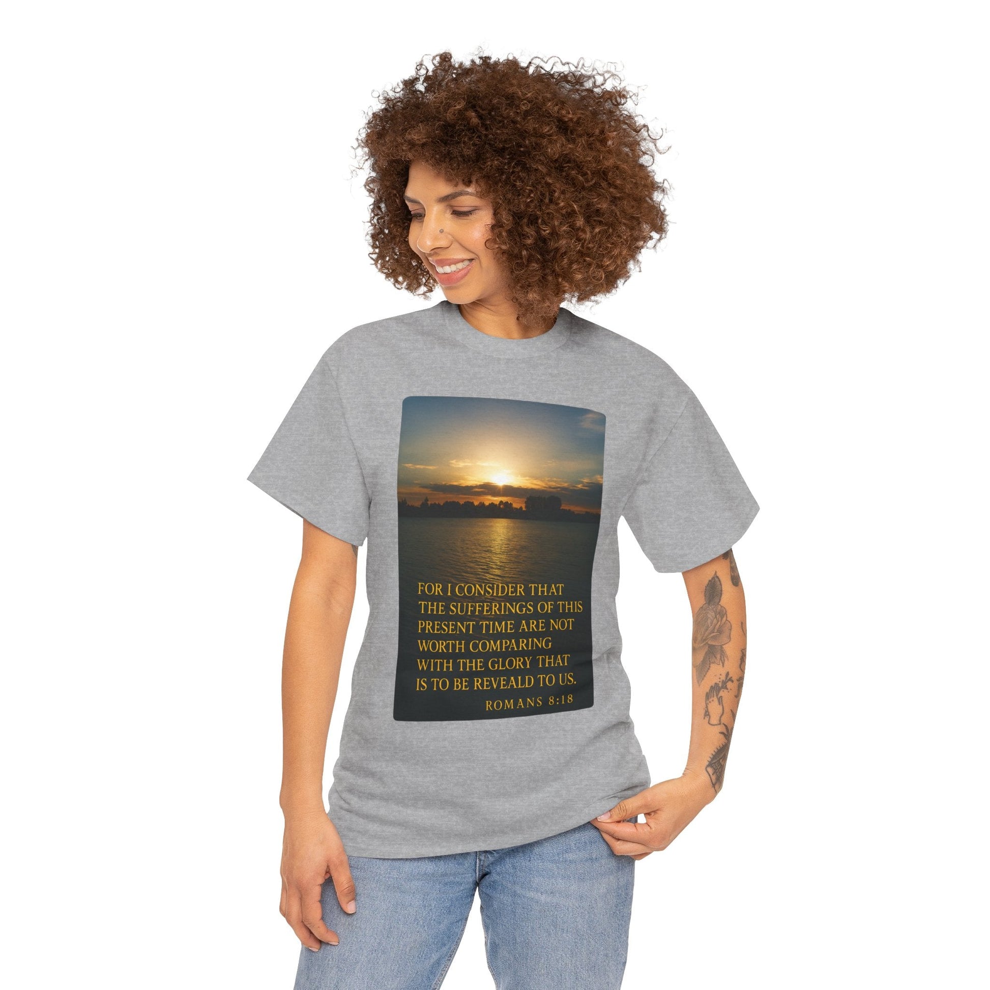 Romans 8:18 Inspirational Tee — Comfort in Suffering Christian Shirt - Peak Inspiration