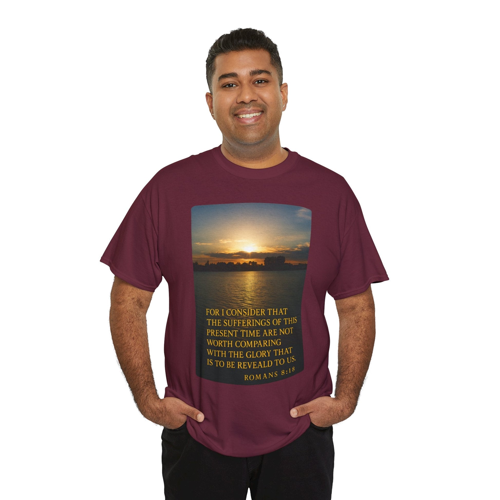 Romans 8:18 Inspirational Tee — Comfort in Suffering Christian Shirt - Peak Inspiration