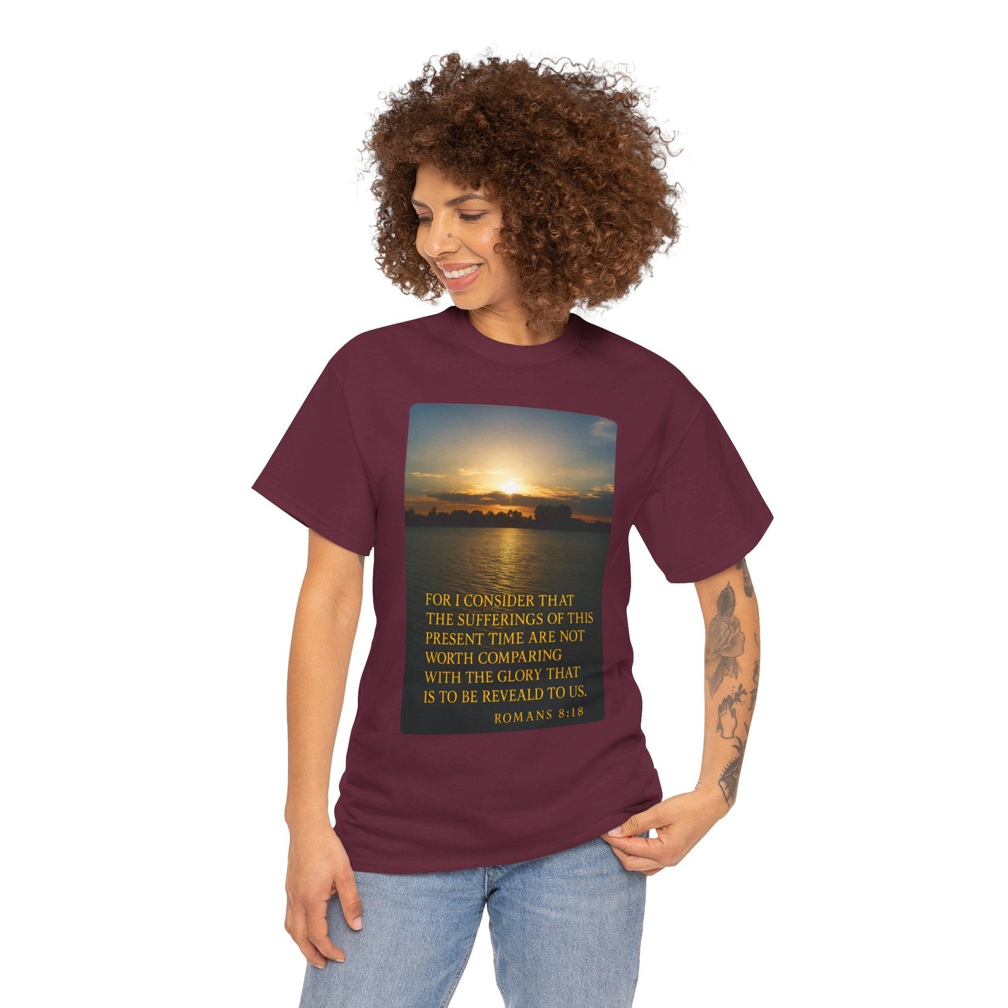 Romans 8:18 Inspirational Tee — Comfort in Suffering Christian Shirt - Peak Inspiration