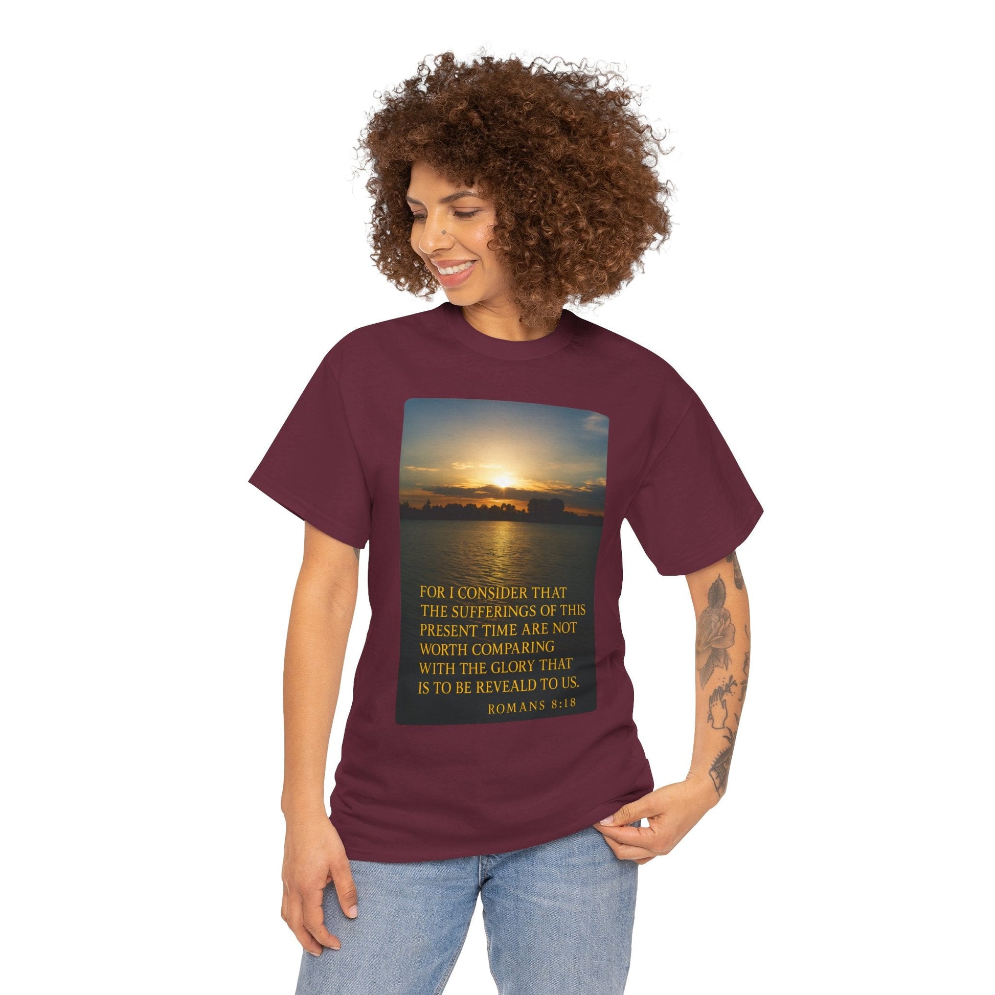 Romans 8:18 Inspirational Tee — Comfort in Suffering Christian Shirt - Peak Inspiration