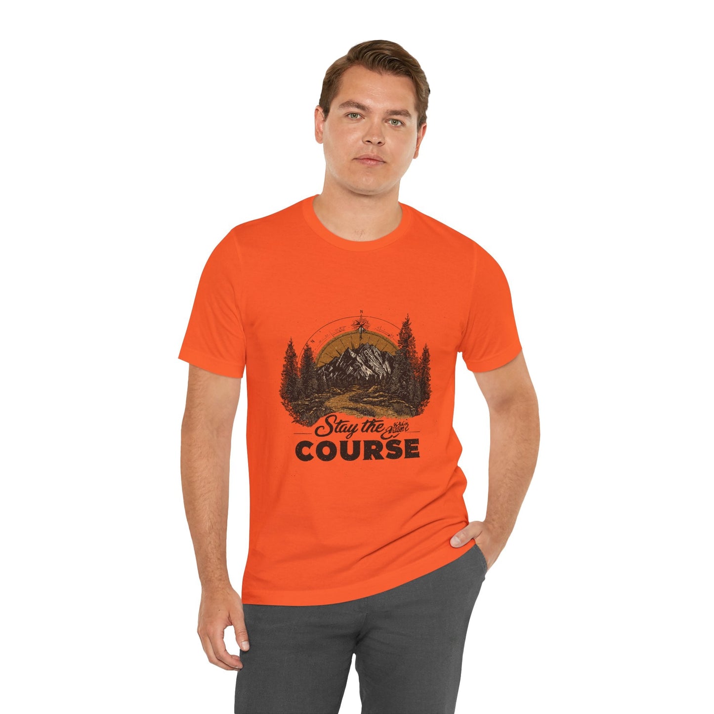 Stay the Course Mountain Tee - Unisex Jersey Short Sleeve Shirt - Peak Inspiration