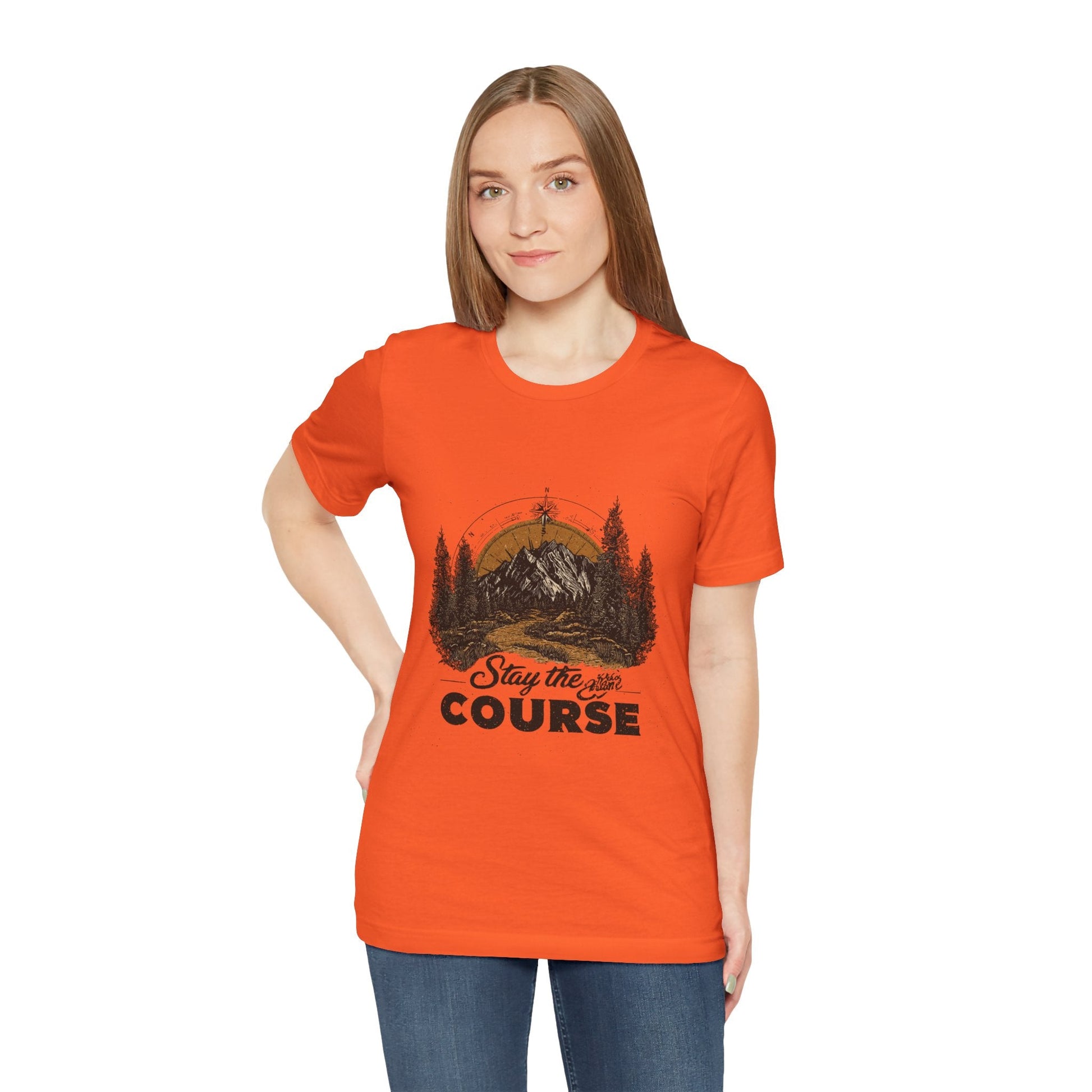 Stay the Course Mountain Tee - Unisex Jersey Short Sleeve Shirt - Peak Inspiration