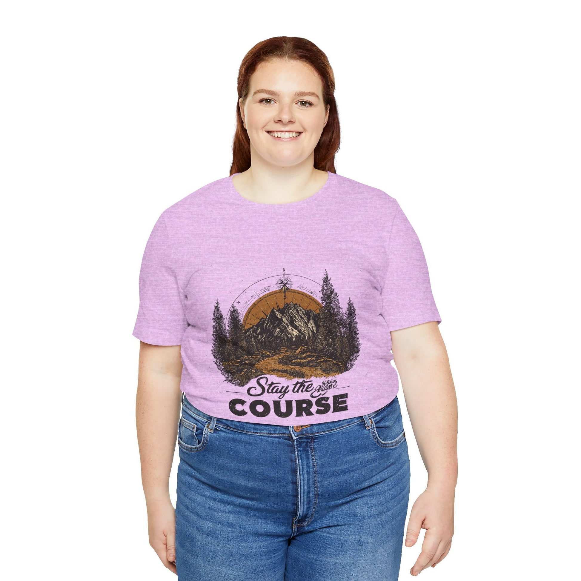 Stay the Course Mountain Tee - Unisex Jersey Short Sleeve Shirt - Peak Inspiration