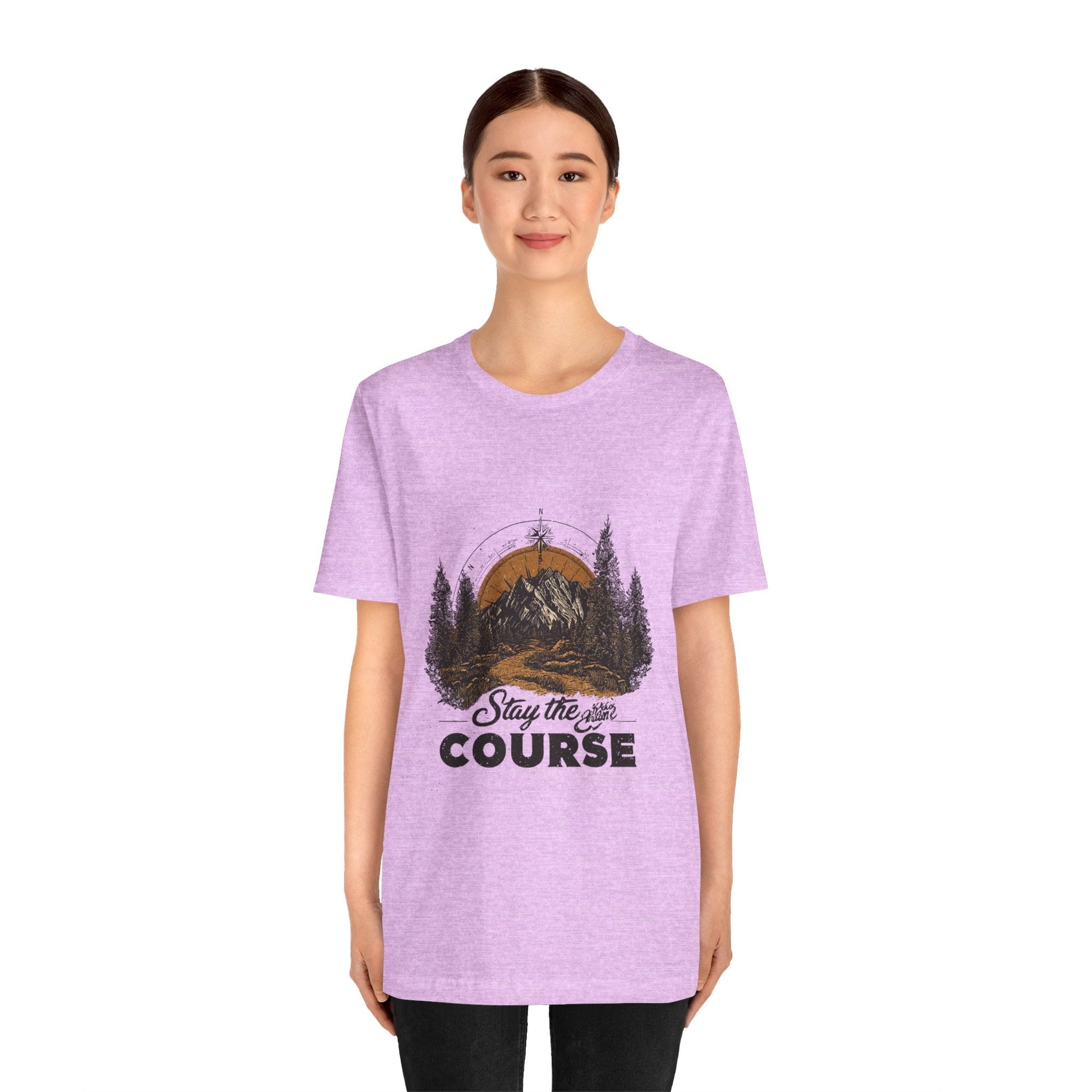 Stay the Course Mountain Tee - Unisex Jersey Short Sleeve Shirt - Peak Inspiration
