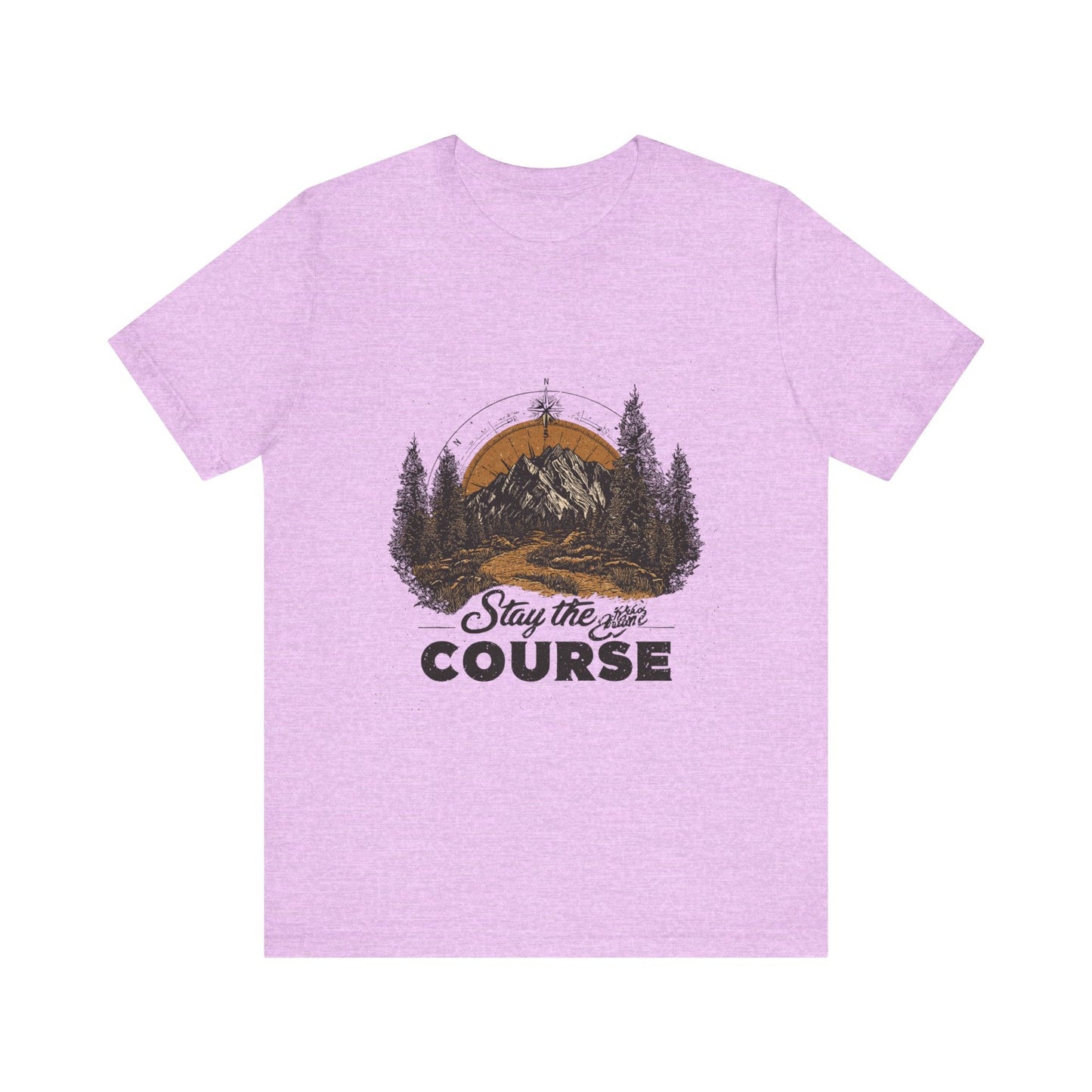 Stay the Course Mountain Tee - Unisex Jersey Short Sleeve Shirt - Peak Inspiration