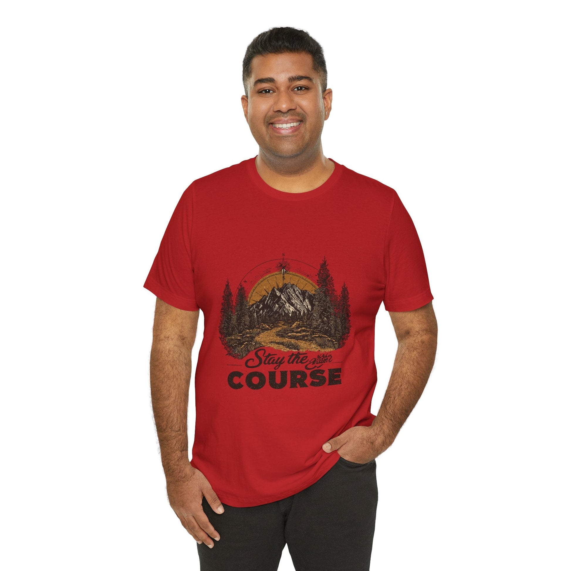 Stay the Course Mountain Tee - Unisex Jersey Short Sleeve Shirt - Peak Inspiration