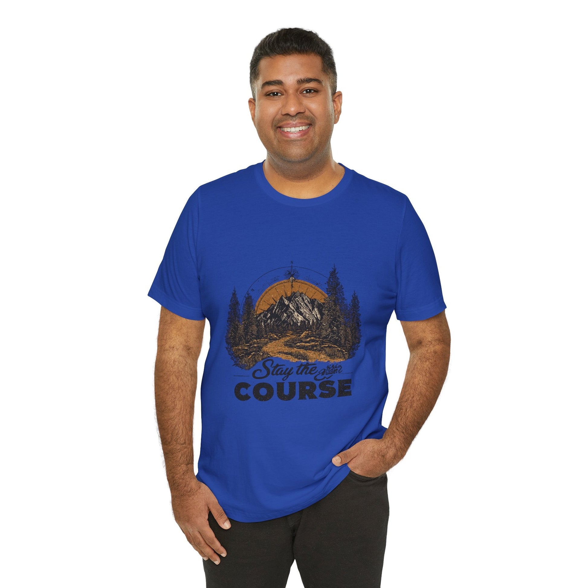 Stay the Course Mountain Tee - Unisex Jersey Short Sleeve Shirt - Peak Inspiration