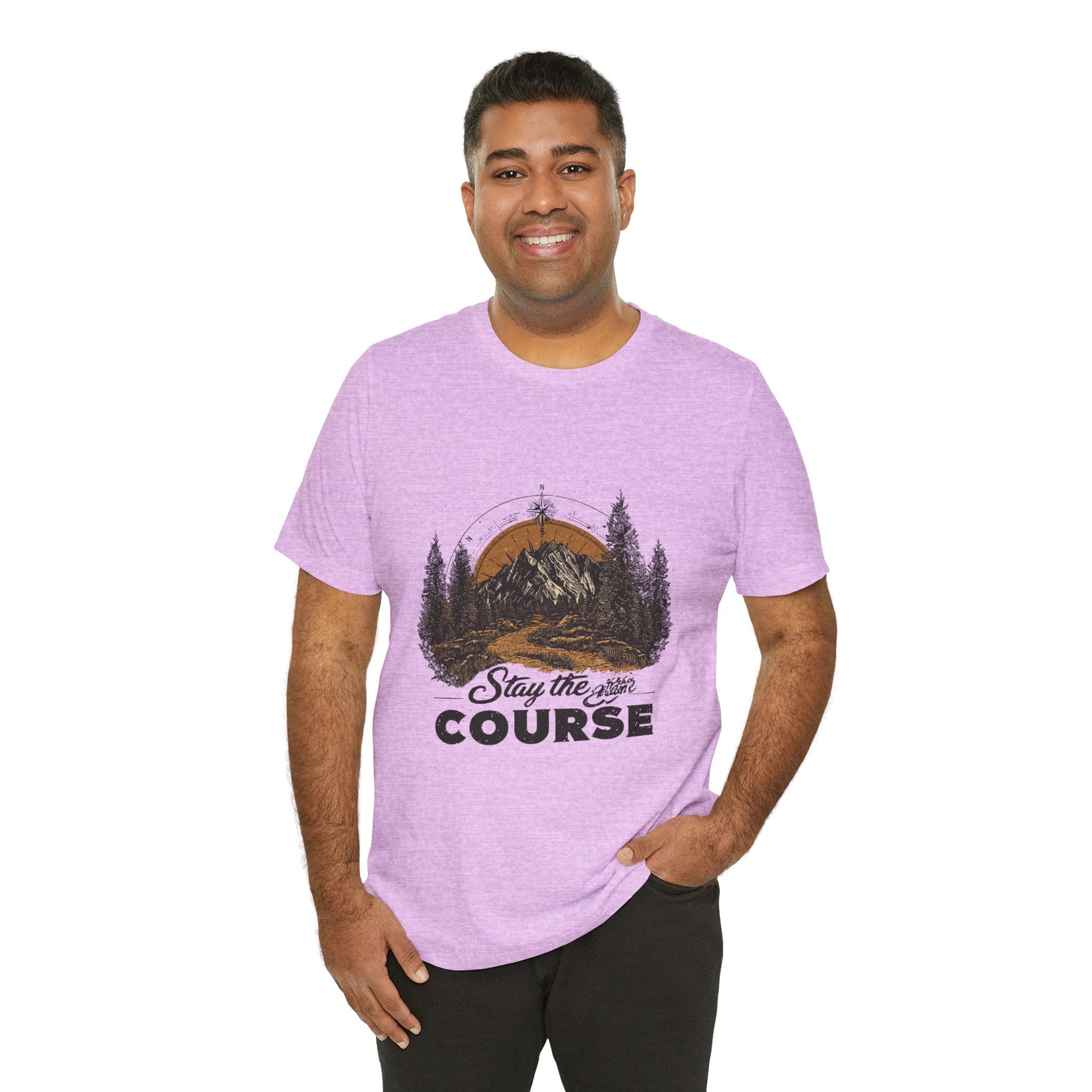 Stay the Course Mountain Tee - Unisex Jersey Short Sleeve Shirt - Peak Inspiration