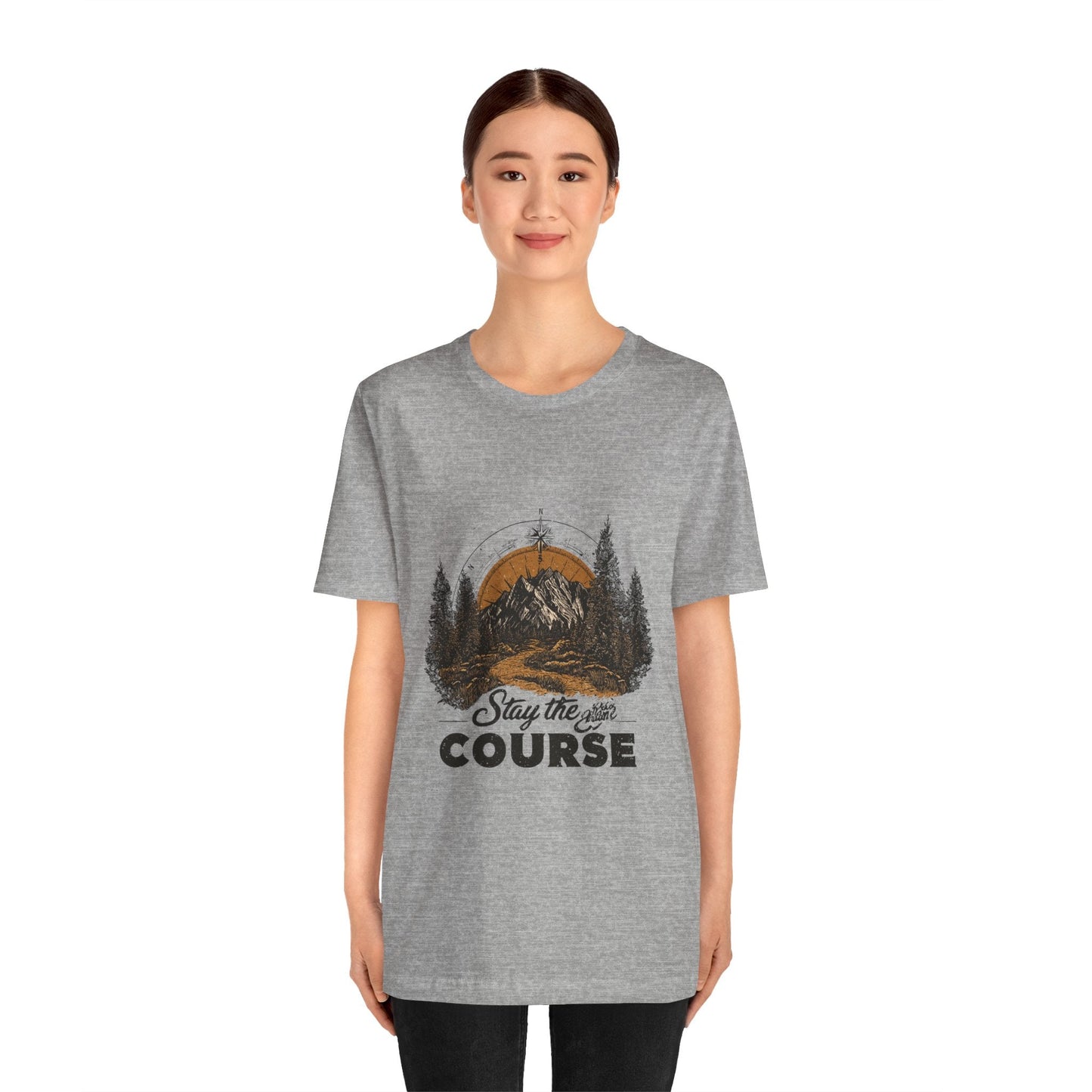 Stay the Course Mountain Tee - Unisex Jersey Short Sleeve Shirt - Peak Inspiration