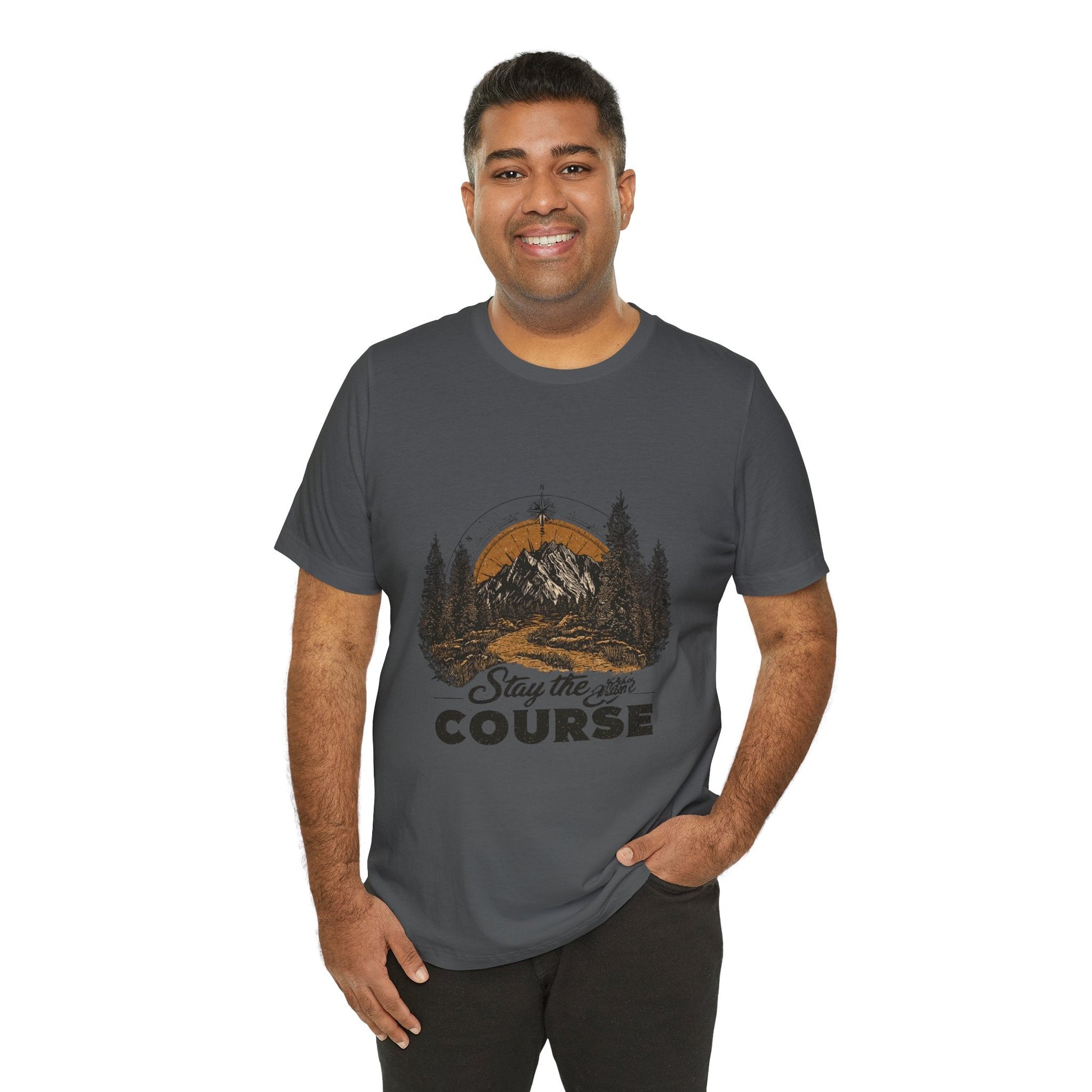 Stay the Course Mountain Tee - Unisex Jersey Short Sleeve Shirt - Peak Inspiration