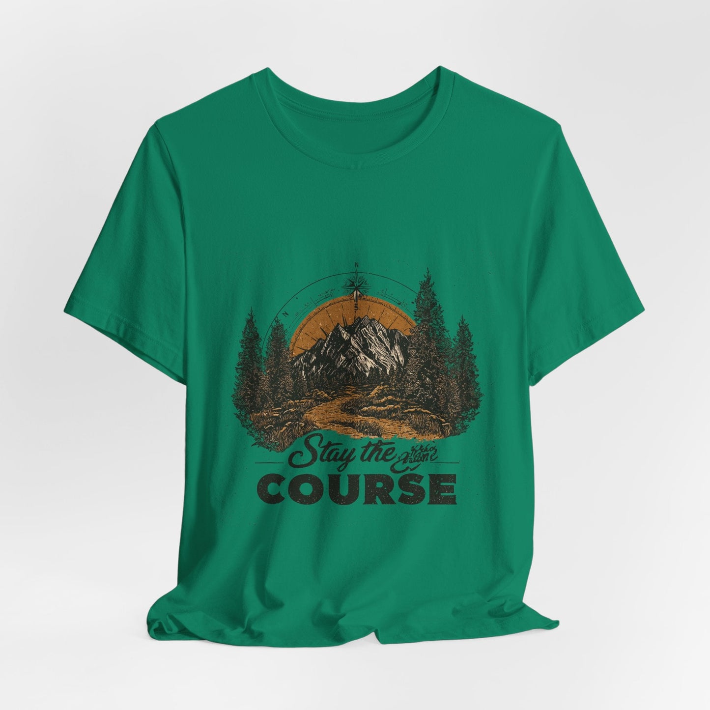 Stay the Course Mountain Tee - Unisex Jersey Short Sleeve Shirt - Peak Inspiration