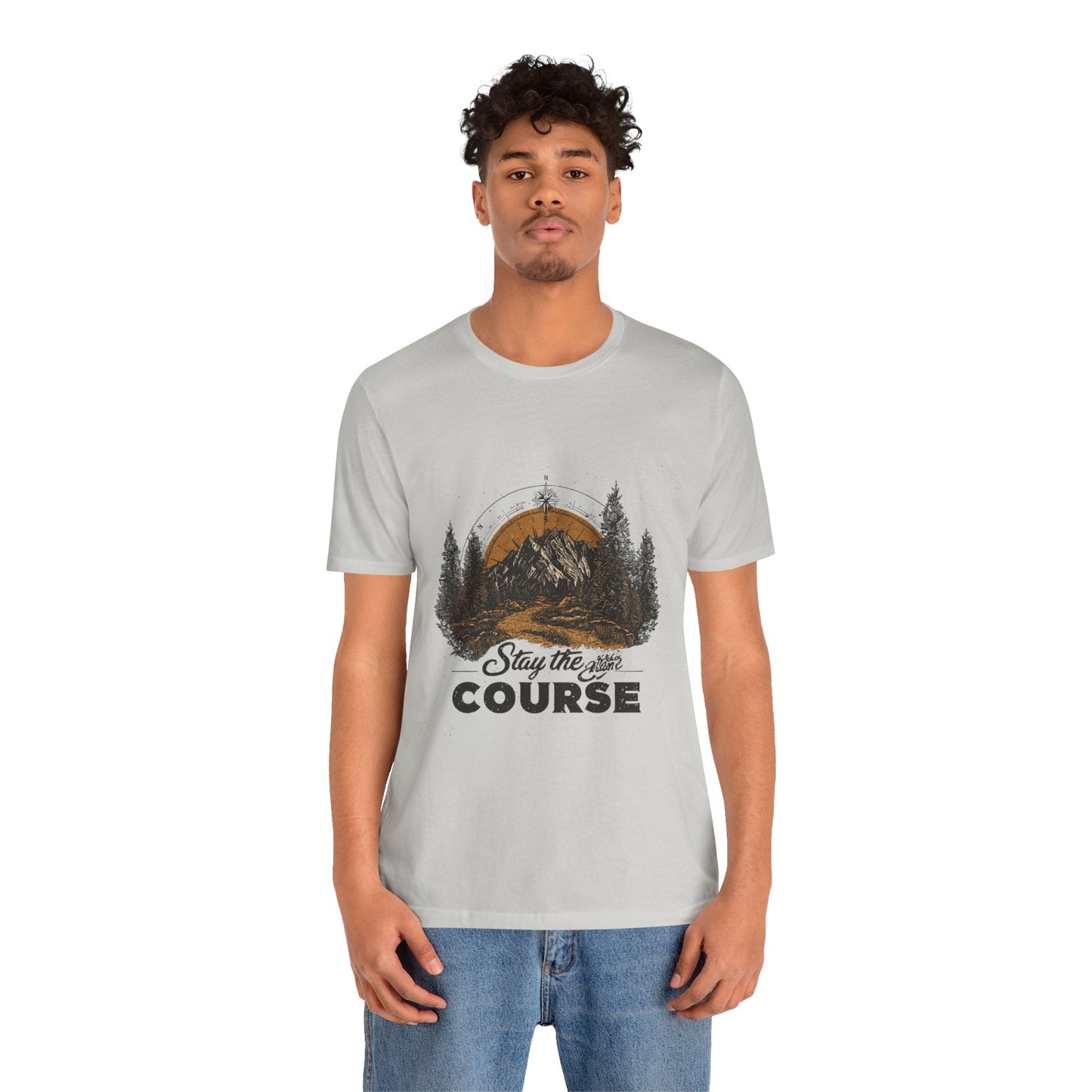 Stay the Course Mountain Tee - Unisex Jersey Short Sleeve Shirt - Peak Inspiration