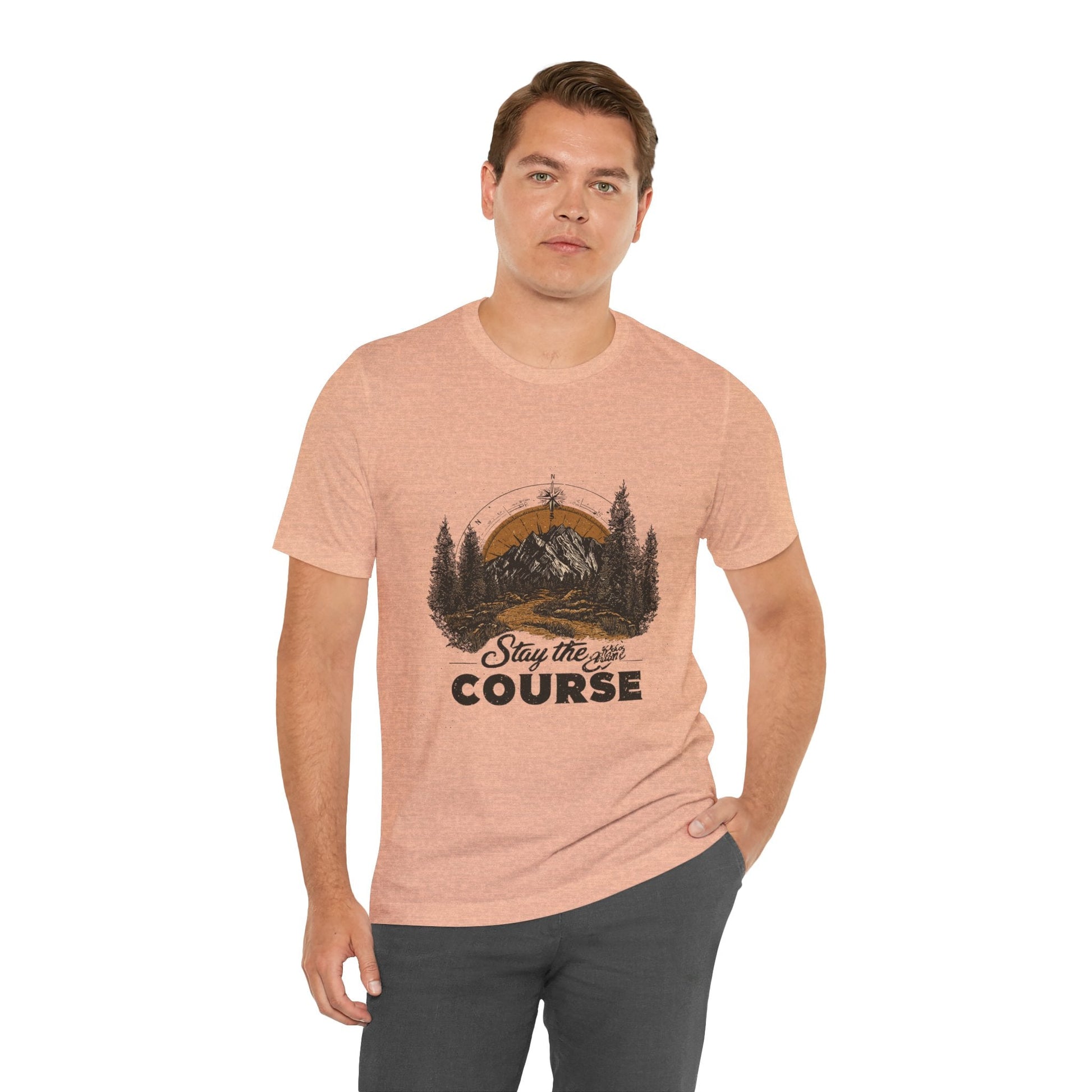 Stay the Course Mountain Tee - Unisex Jersey Short Sleeve Shirt - Peak Inspiration