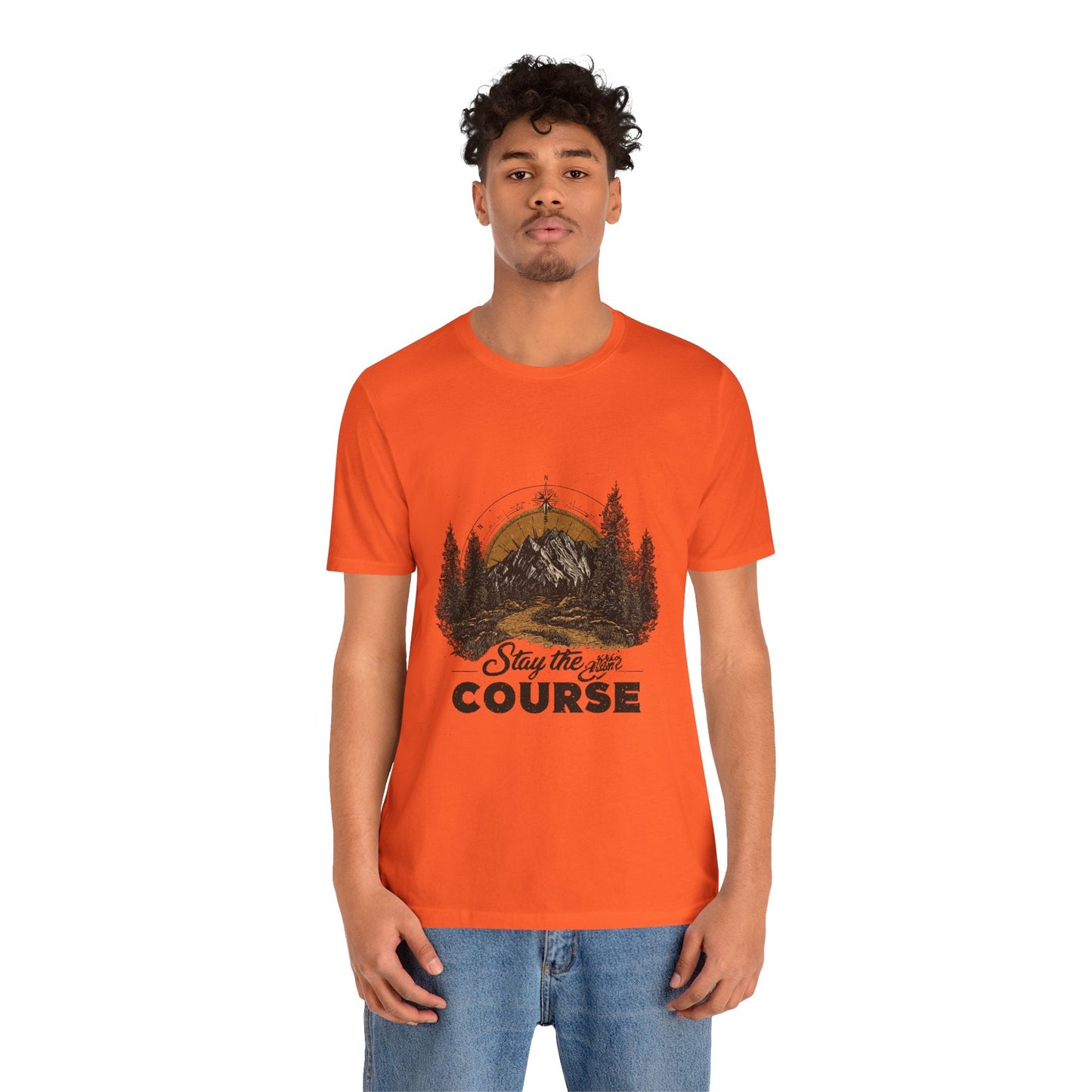 Stay the Course Mountain Tee - Unisex Jersey Short Sleeve Shirt - Peak Inspiration