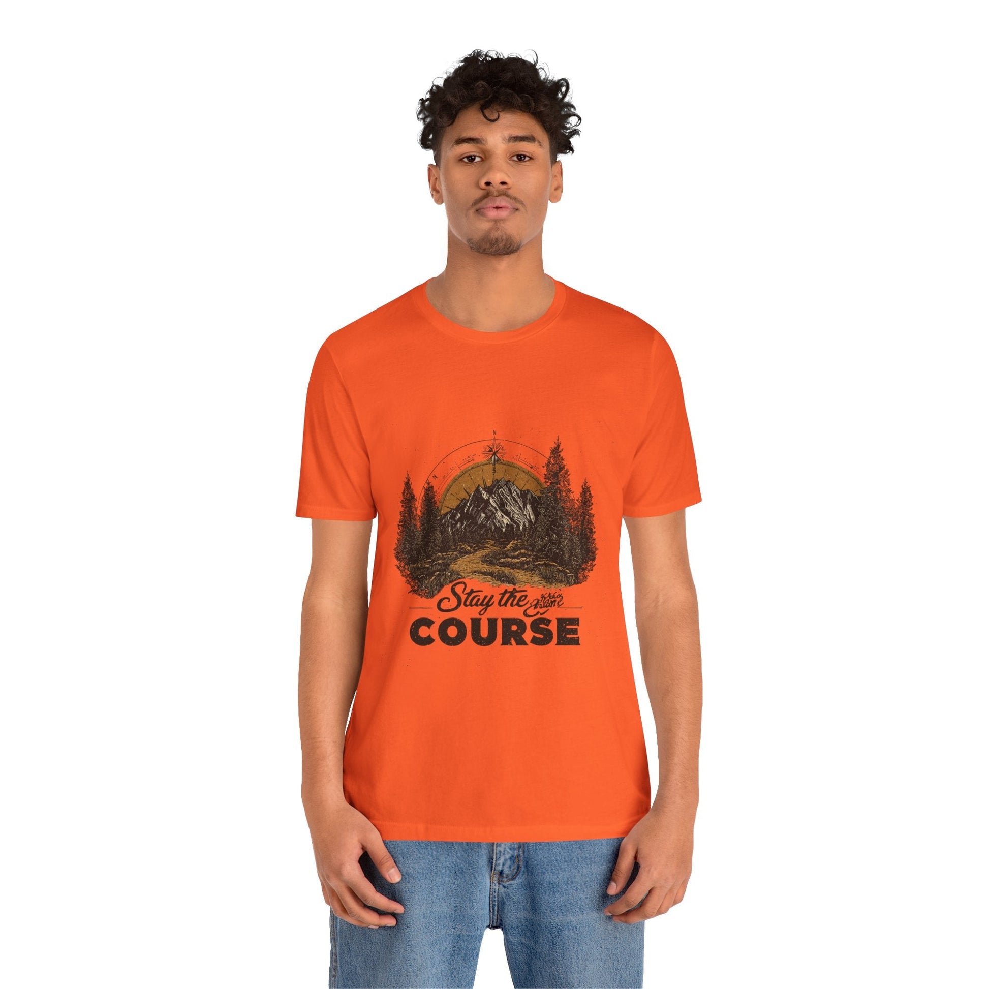 Stay the Course Mountain Tee - Unisex Jersey Short Sleeve Shirt - Peak Inspiration