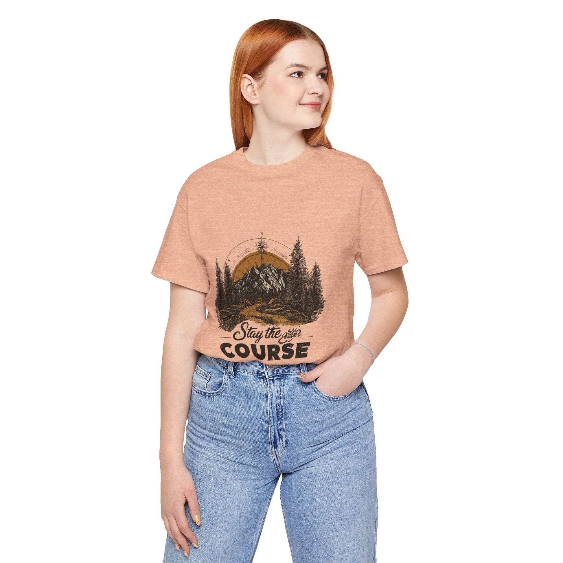 Stay the Course Mountain Tee - Unisex Jersey Short Sleeve Shirt - Peak Inspiration