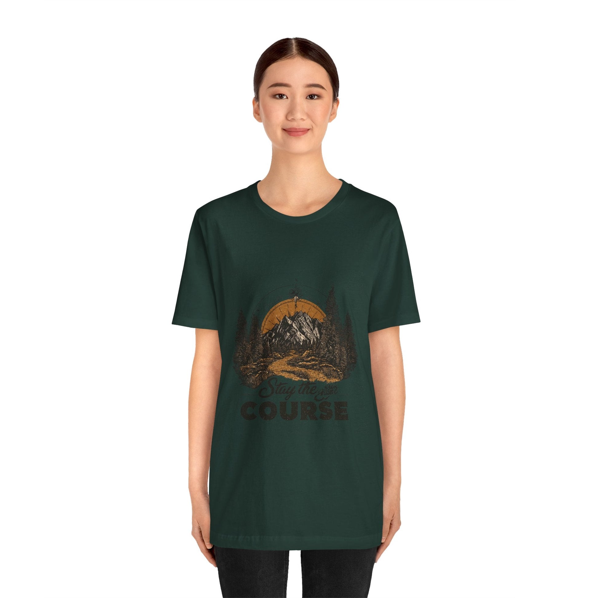 Stay the Course Mountain Tee - Unisex Jersey Short Sleeve Shirt - Peak Inspiration