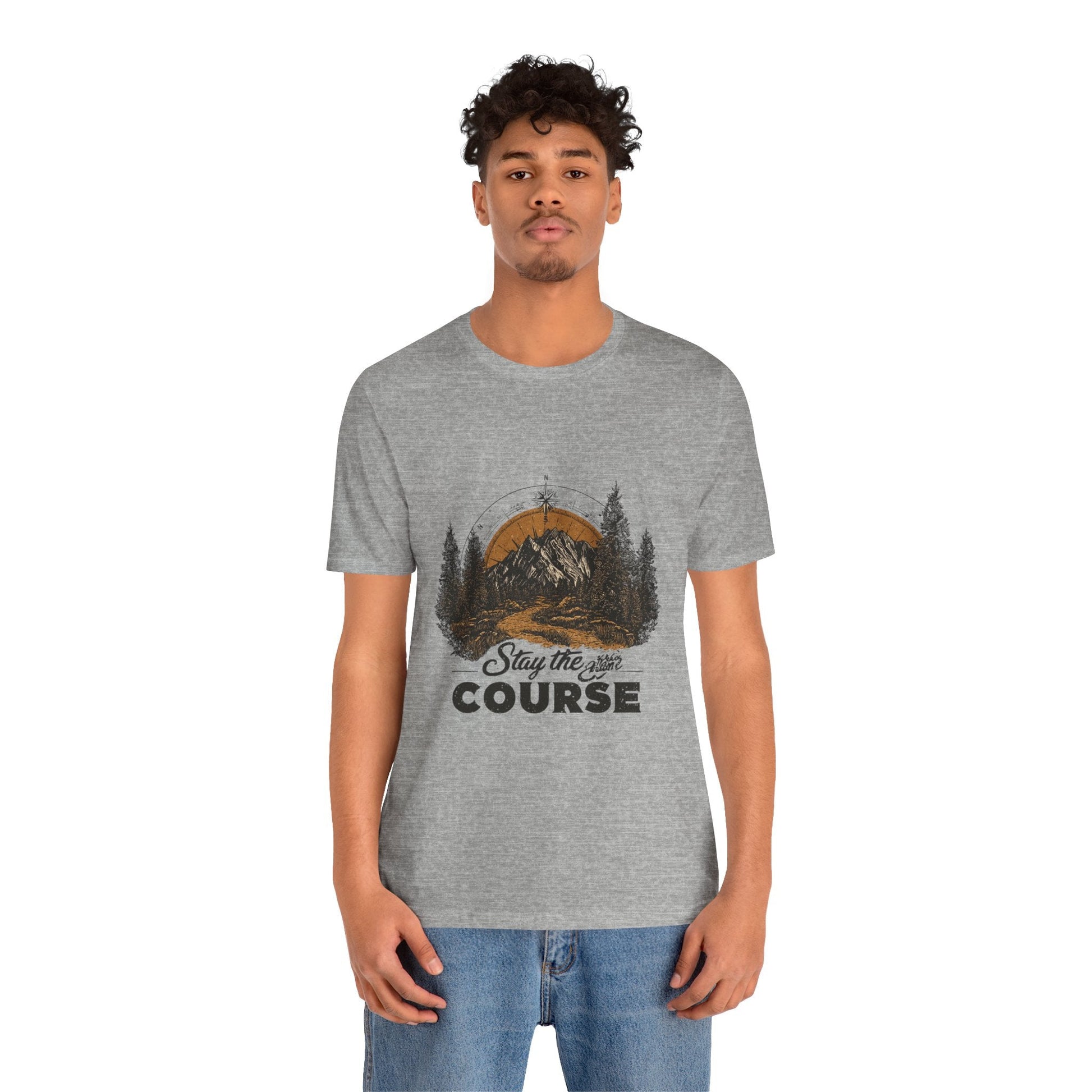 Stay the Course Mountain Tee - Unisex Jersey Short Sleeve Shirt - Peak Inspiration