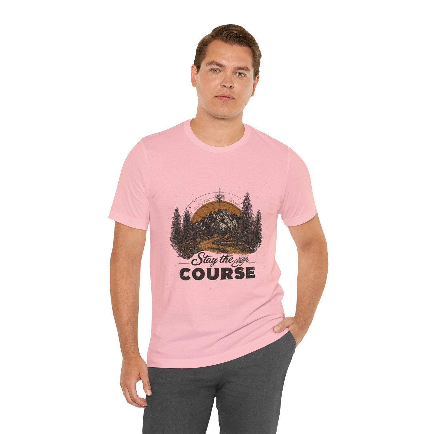 Stay the Course Mountain Tee - Unisex Jersey Short Sleeve Shirt - Peak Inspiration