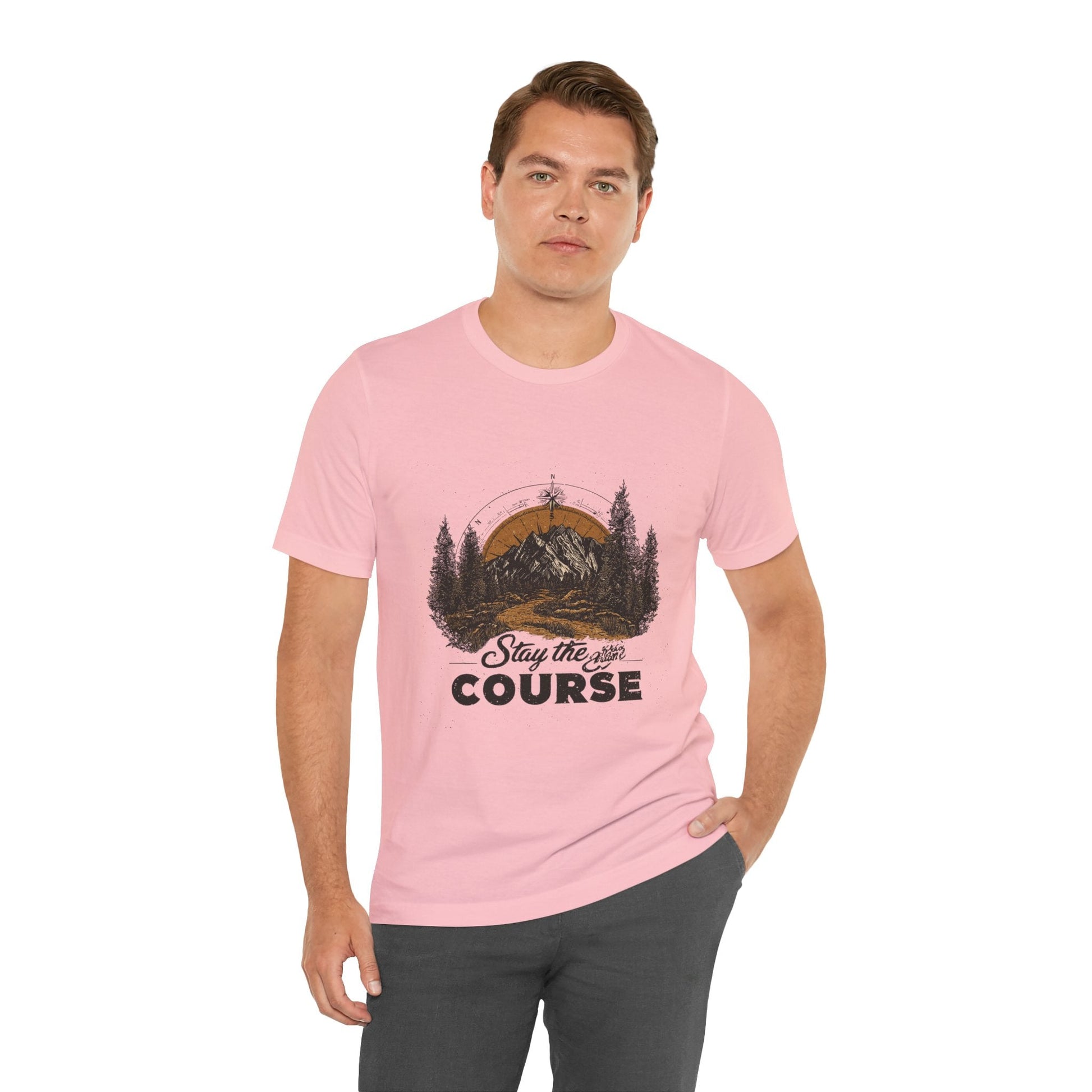 Stay the Course Mountain Tee - Unisex Jersey Short Sleeve Shirt - Peak Inspiration