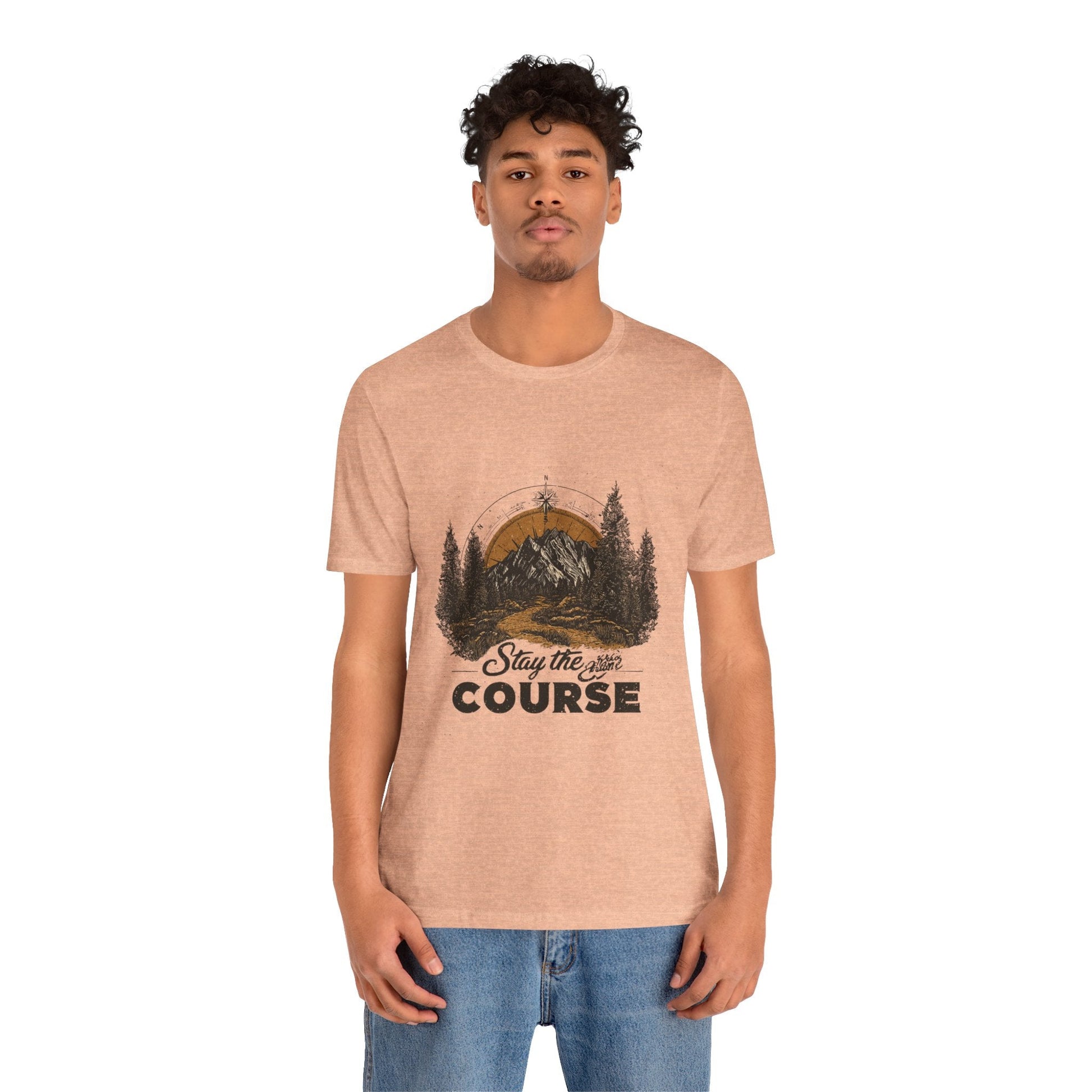 Stay the Course Mountain Tee - Unisex Jersey Short Sleeve Shirt - Peak Inspiration