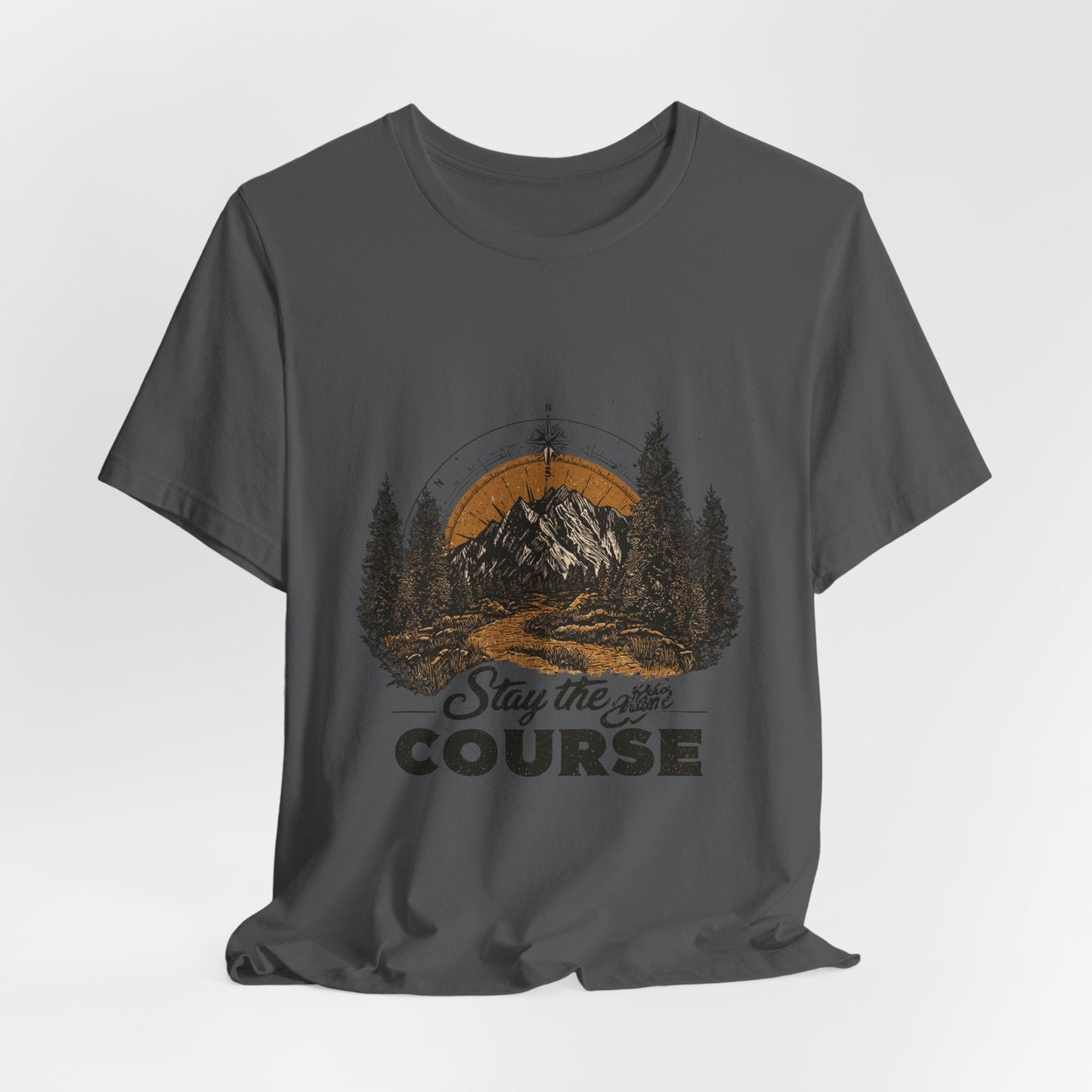 Stay the Course Mountain Tee - Unisex Jersey Short Sleeve Shirt - Peak Inspiration
