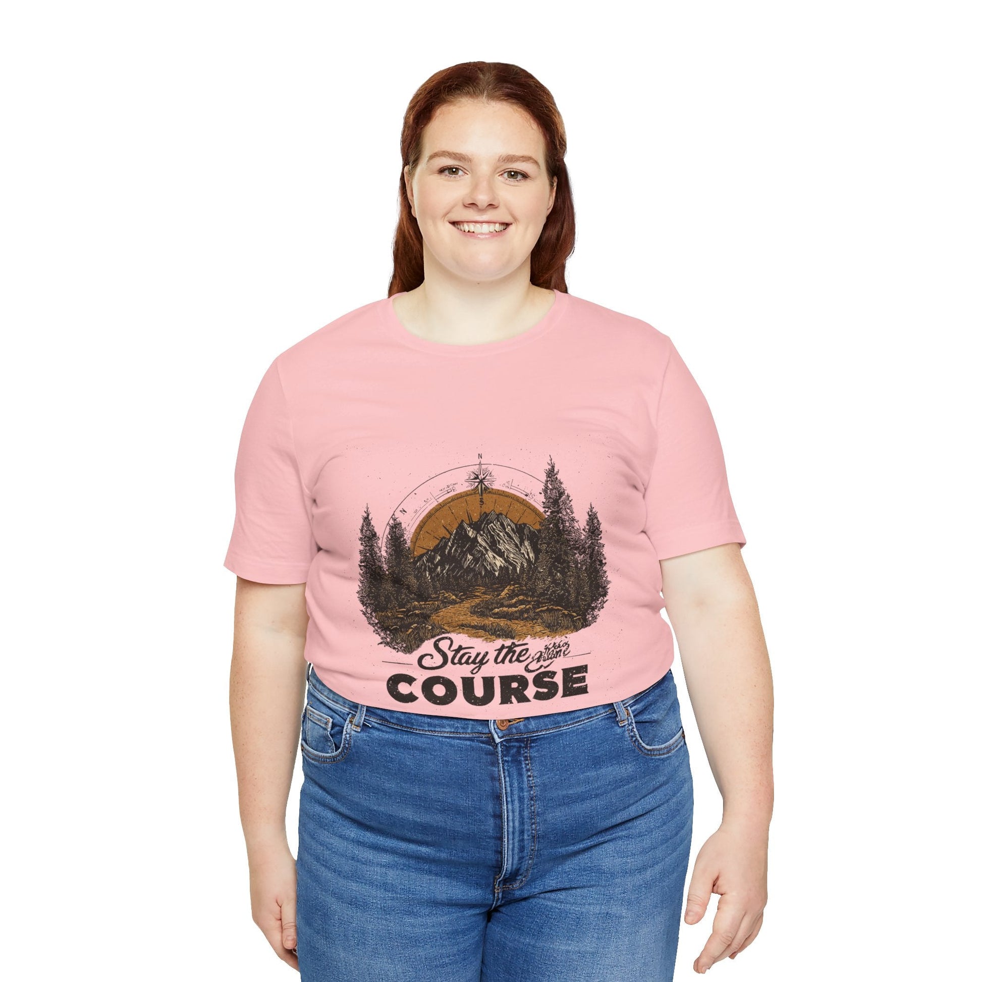Stay the Course Mountain Tee - Unisex Jersey Short Sleeve Shirt - Peak Inspiration