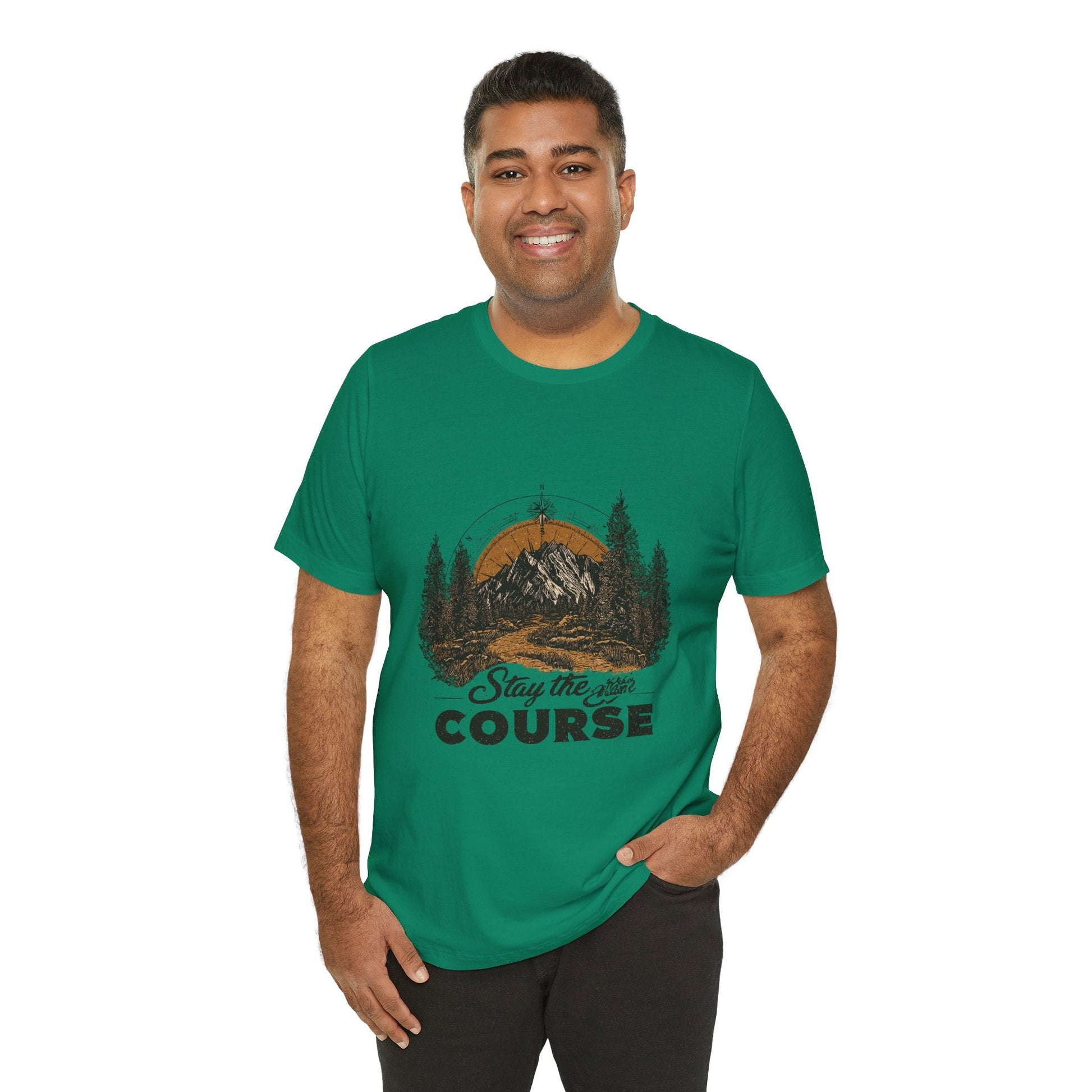 Stay the Course Mountain Tee - Unisex Jersey Short Sleeve Shirt - Peak Inspiration