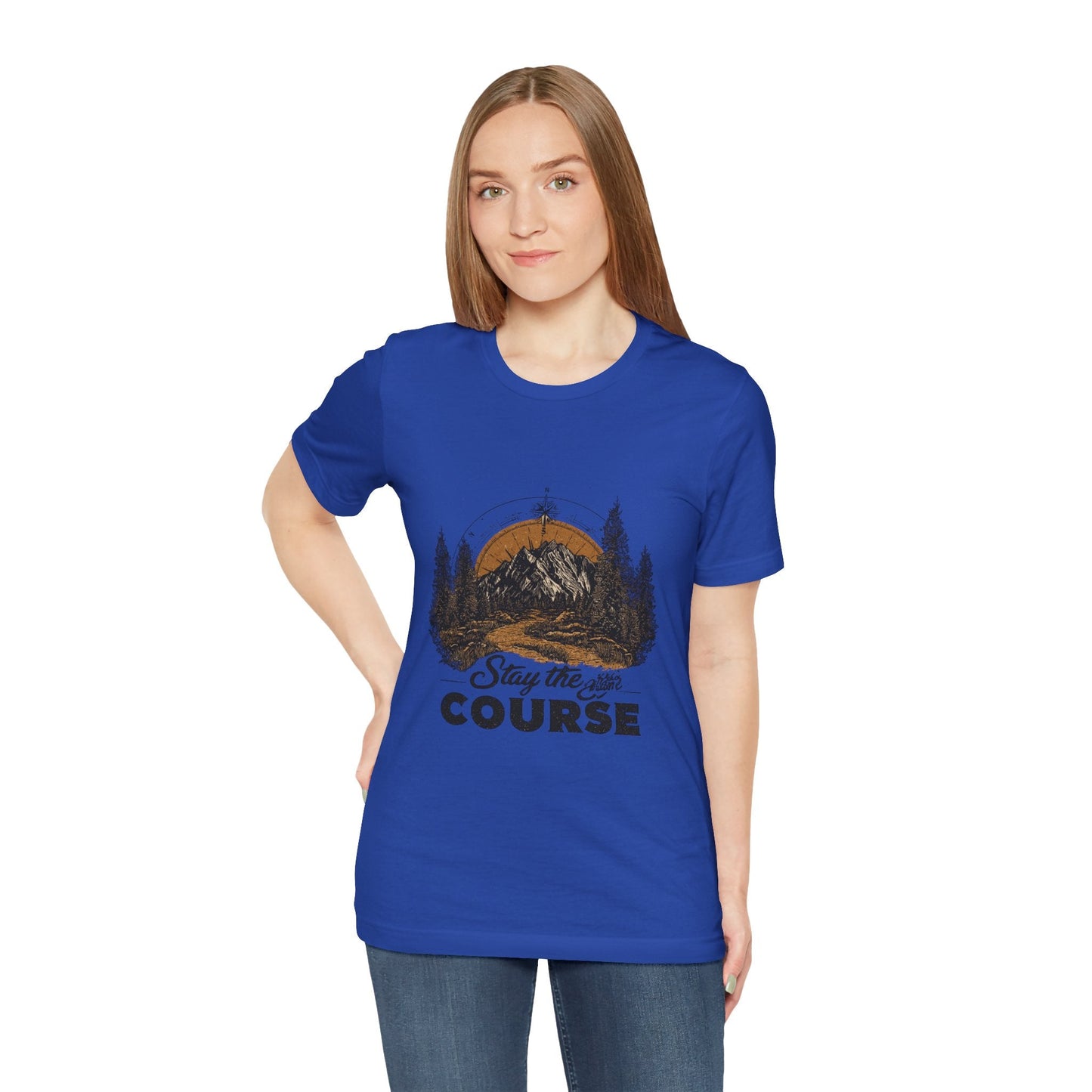 Stay the Course Mountain Tee - Unisex Jersey Short Sleeve Shirt - Peak Inspiration