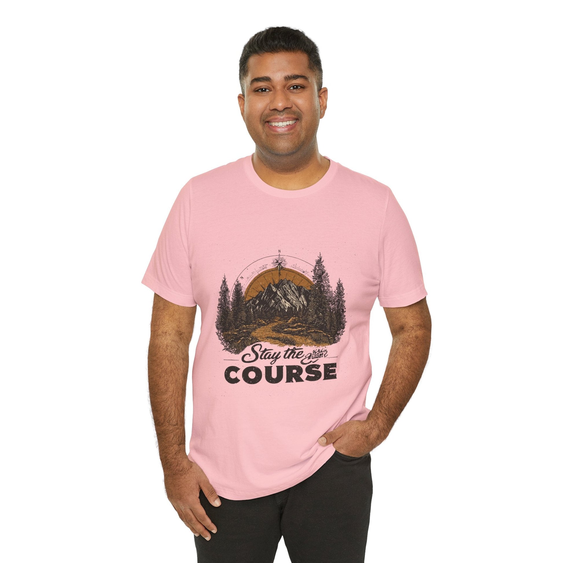Stay the Course Mountain Tee - Unisex Jersey Short Sleeve Shirt - Peak Inspiration